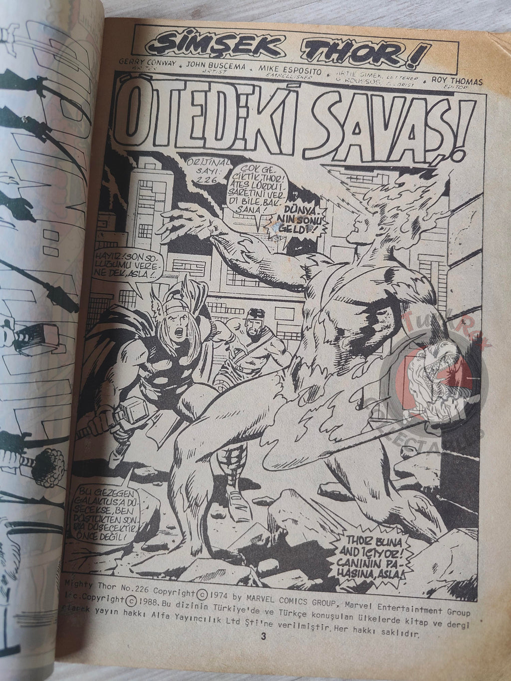 Thor #14 1988 Turkish Comic Turkey The Mighty Thor #226 #228 cover #229