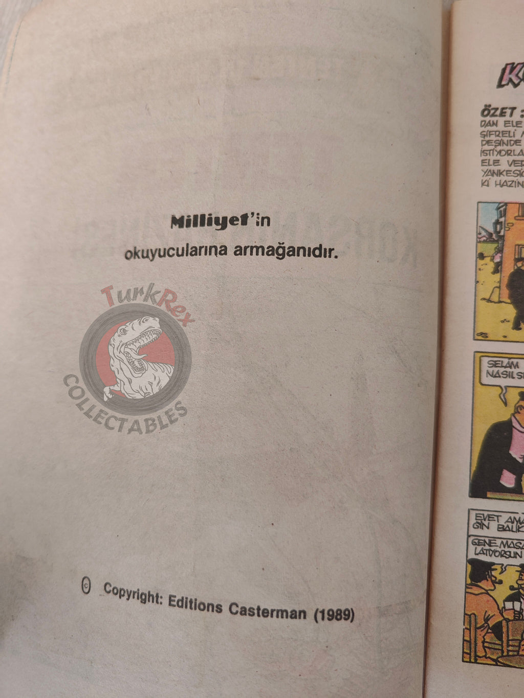 Tintin – Red Rackham's Treasure 1989 Turkish Edition Comic Turkey