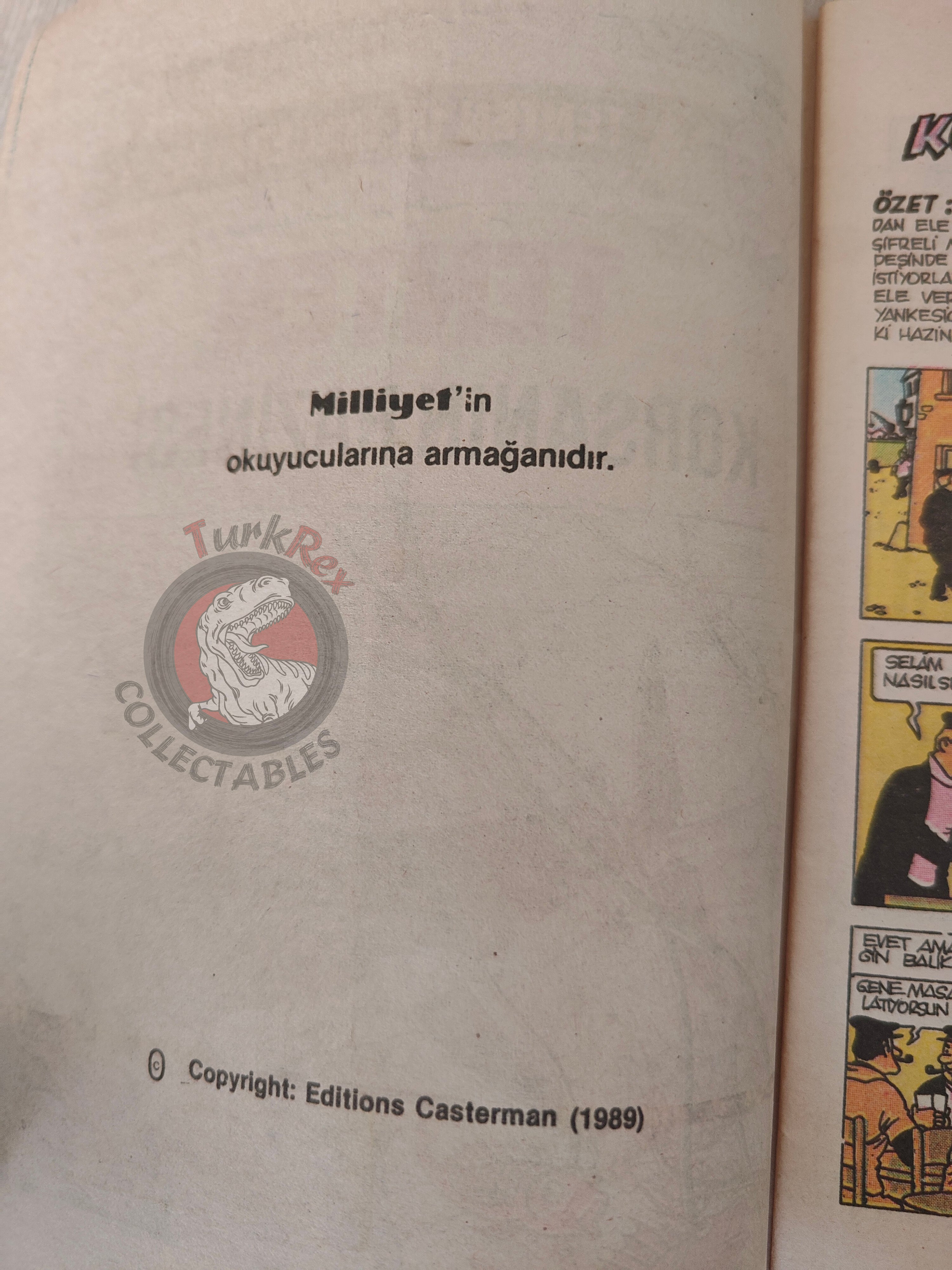 Tintin – Red Rackham's Treasure 1989 Turkish Edition Comic Turkey