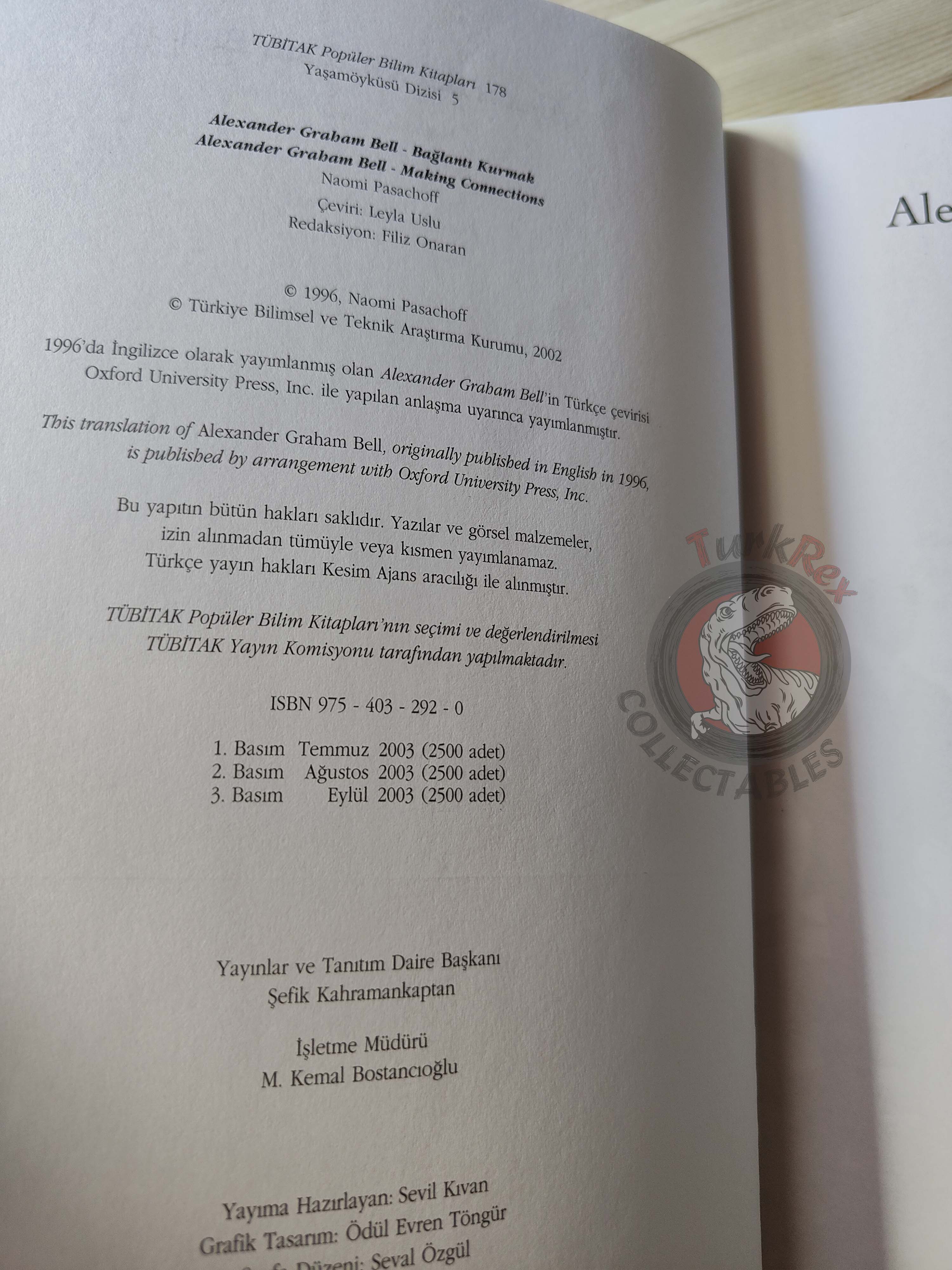 Naomi Pasachoff – Alexander Graham Bell  2003 Turkish Book Turkey