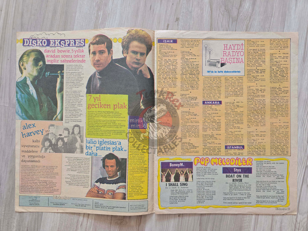 Hey Disko Şov 1982 Status Quo Turkish Mag Turkey Rod Stewart Soft Cell David Bowie Alex Harvey