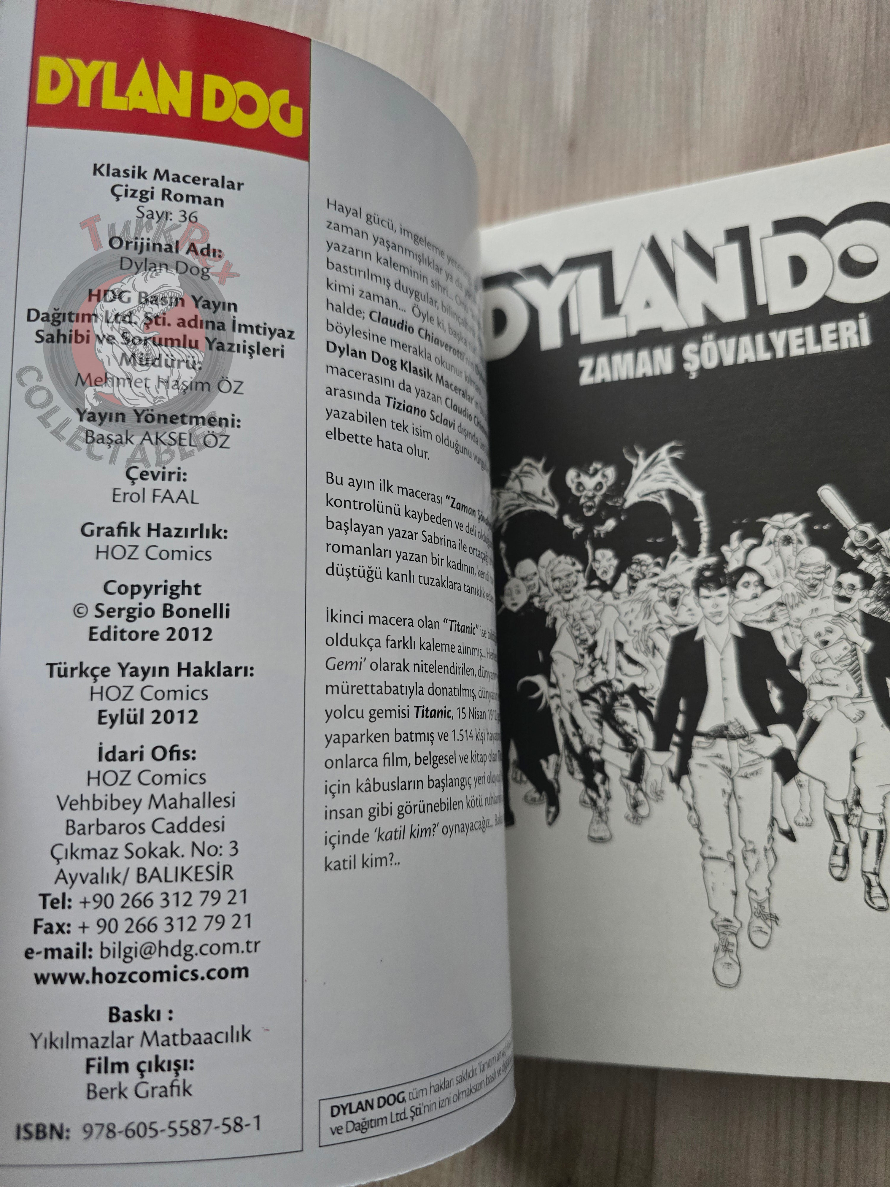 Dylan Dog #36 2012 Turkish Comic Turkey I cavalieri del tempo #89 #90