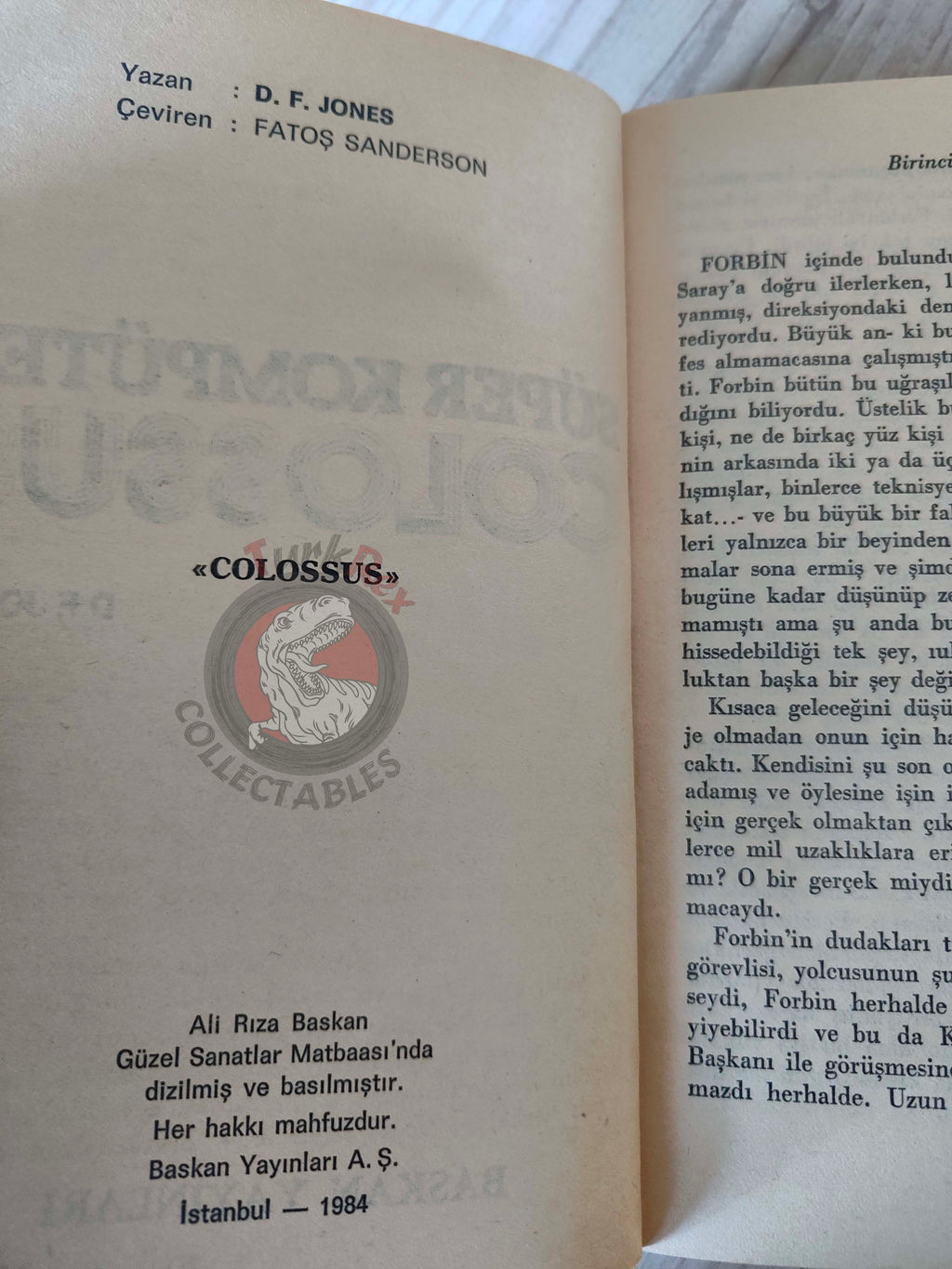 D. F. Jones – Colossus 1984 1st Turkish Book Turkey