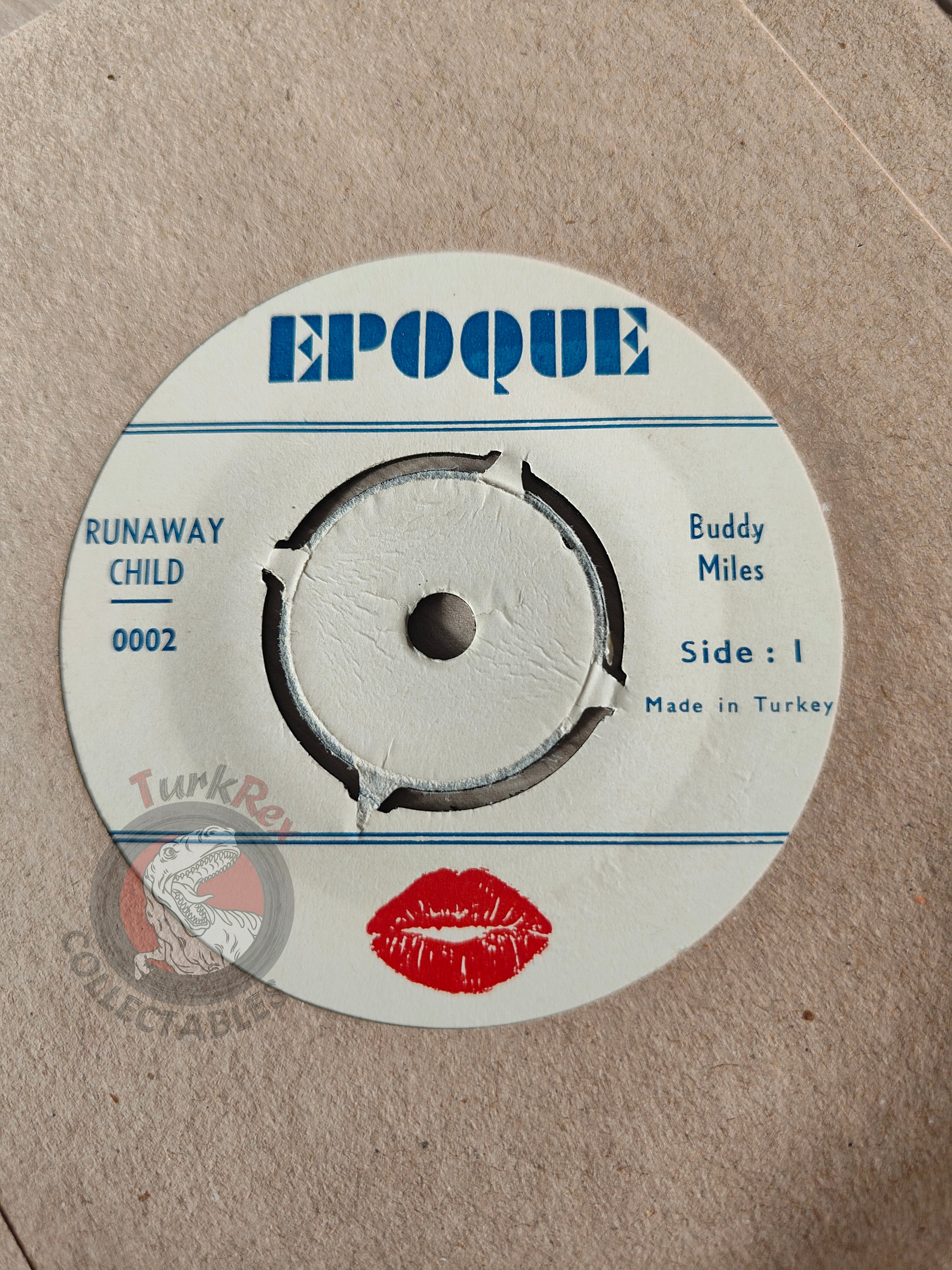 Buddy Miles – Runaway Child 7"  Turkish Pressing Vinyl Turkey Edition