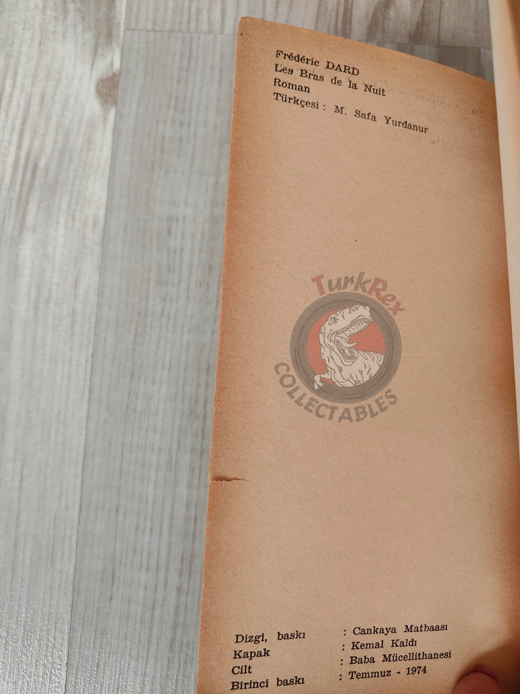 Frédéric Dard – Les Bras de la Nuit 1974 1st Turkish Book Turkey