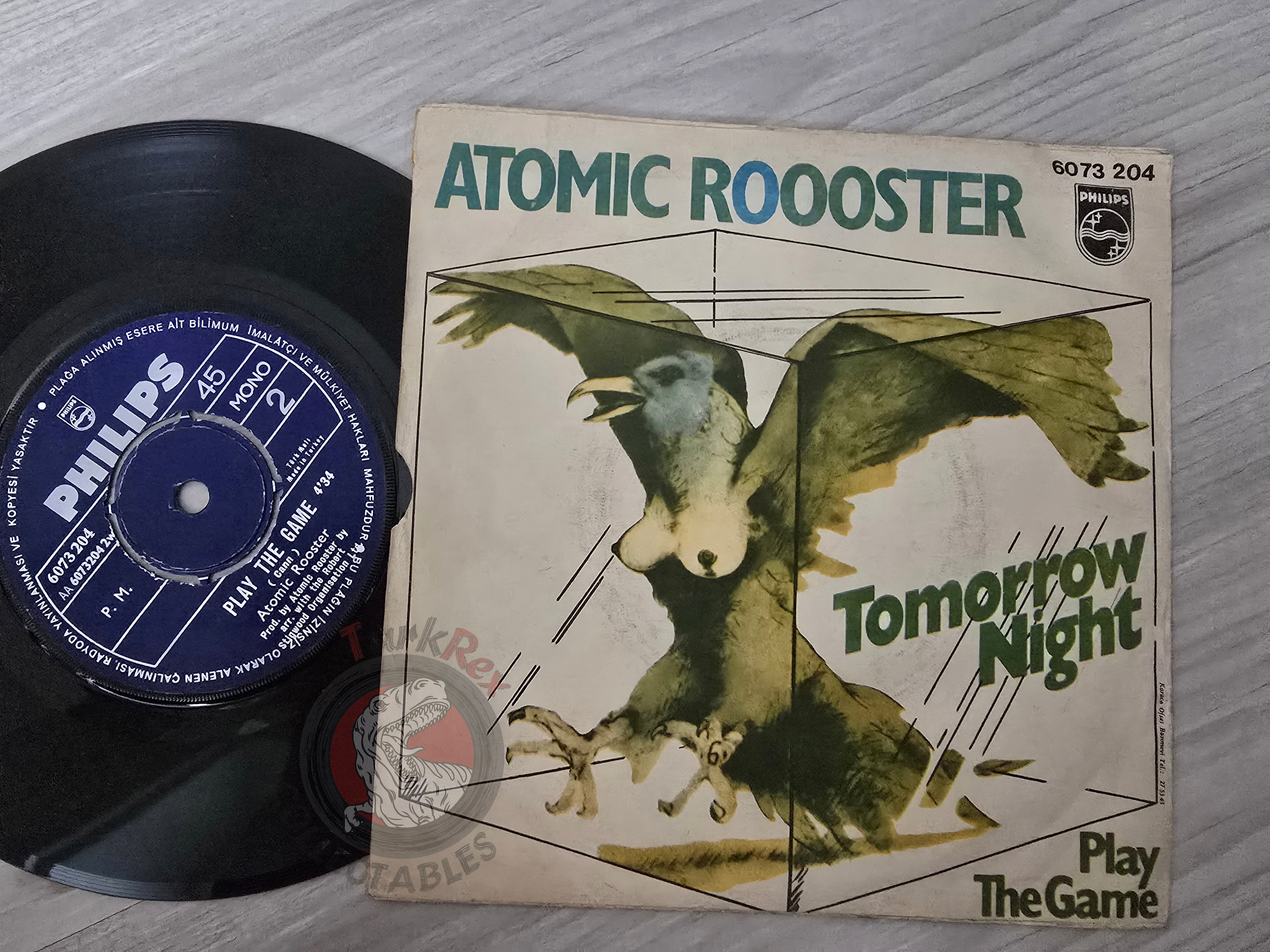 Atomic Rooster – Tomorrow Night 7" Turkish Pressing Vinyl Turkey Edition