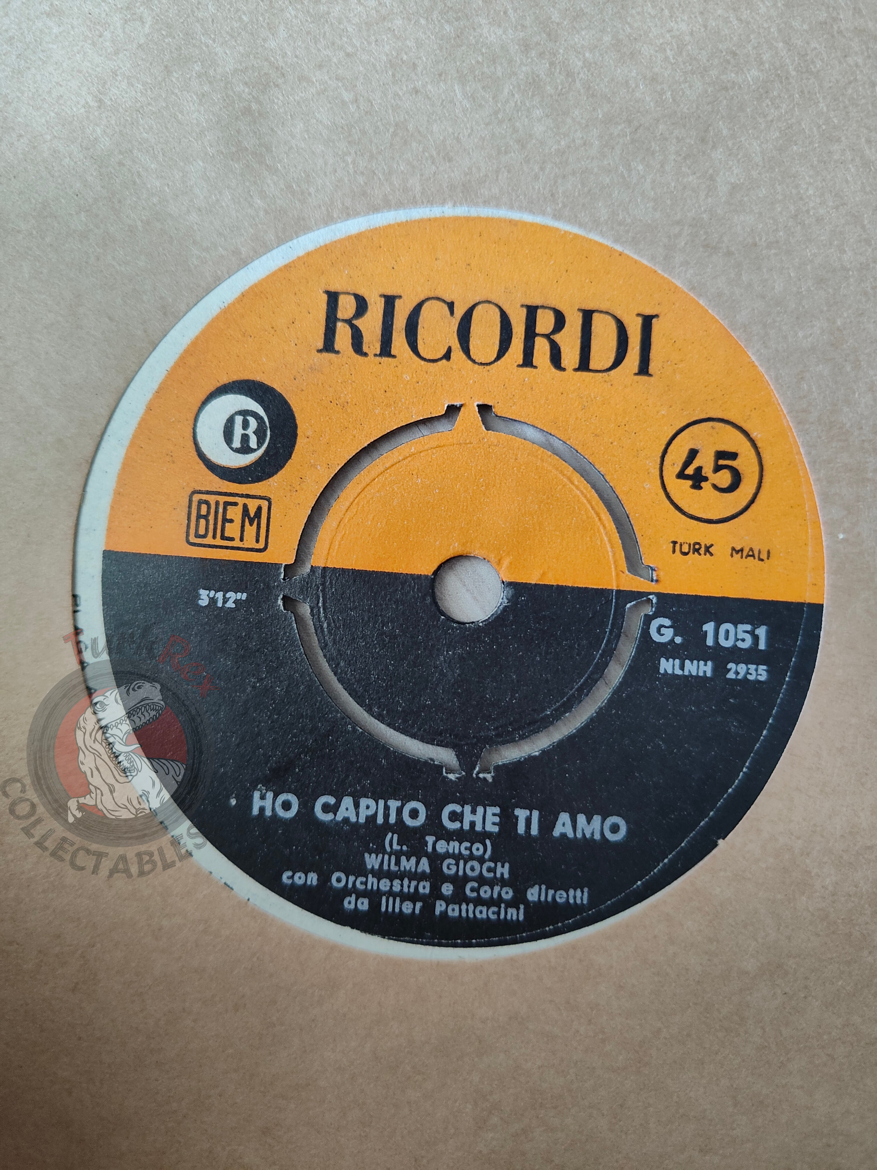 Wilma Goich – Ho Capito Che Ti Amo 7" Turkish Pressing Vinyl Turkey Edition