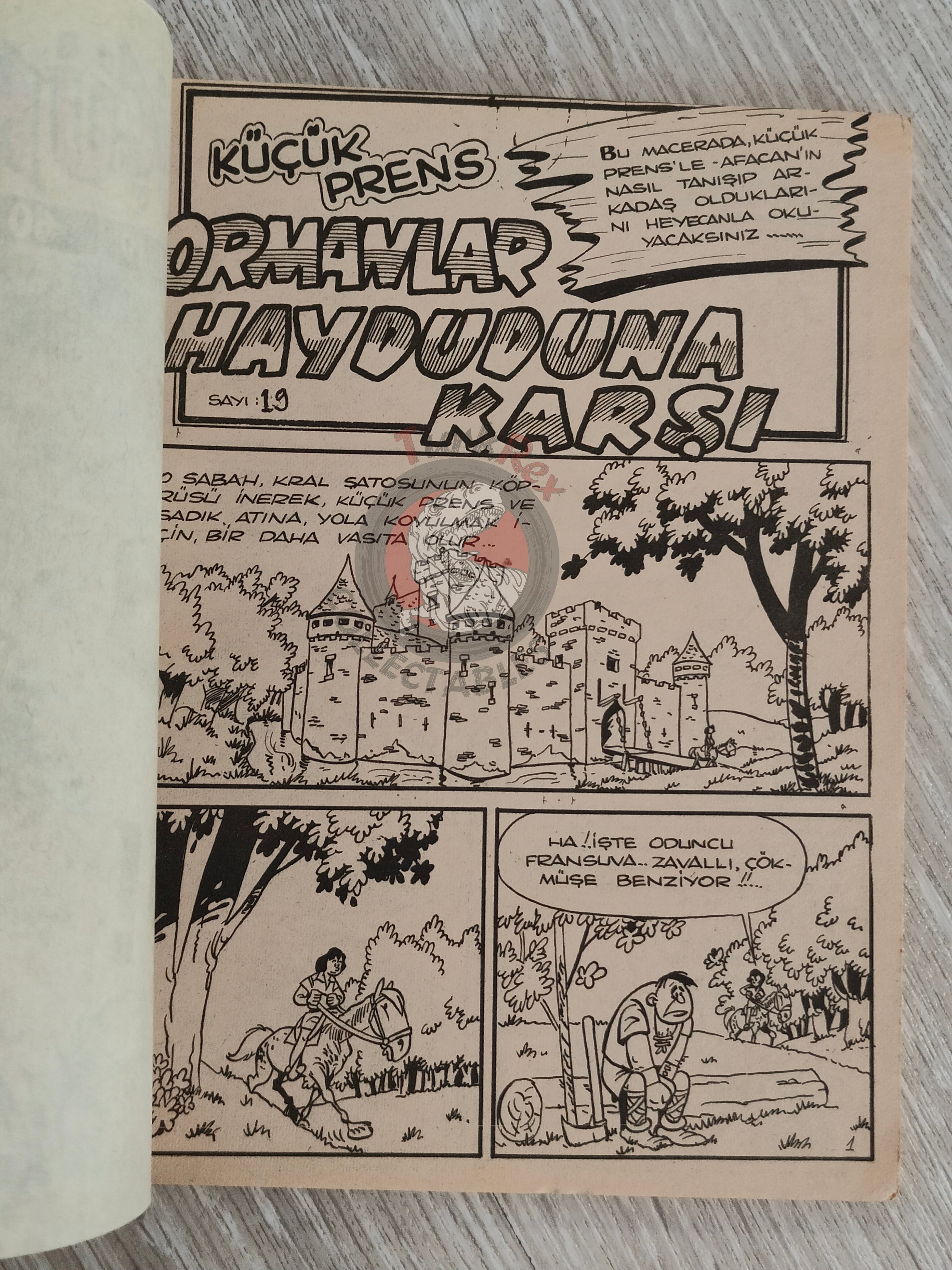 Johan et Pirlouit #19 1982 Turkish Comic Turkey Le Lutin du Bois aux Roches #3