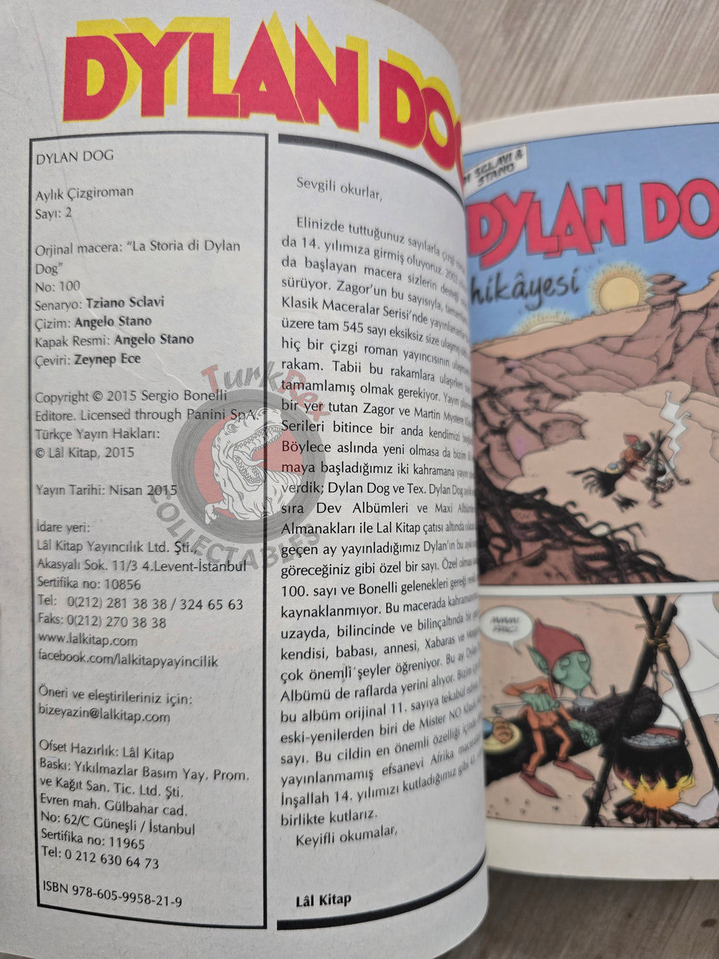 Dylan Dog #2 2015 Turkish Comic Turkey #100 La storia di Dylan Dog