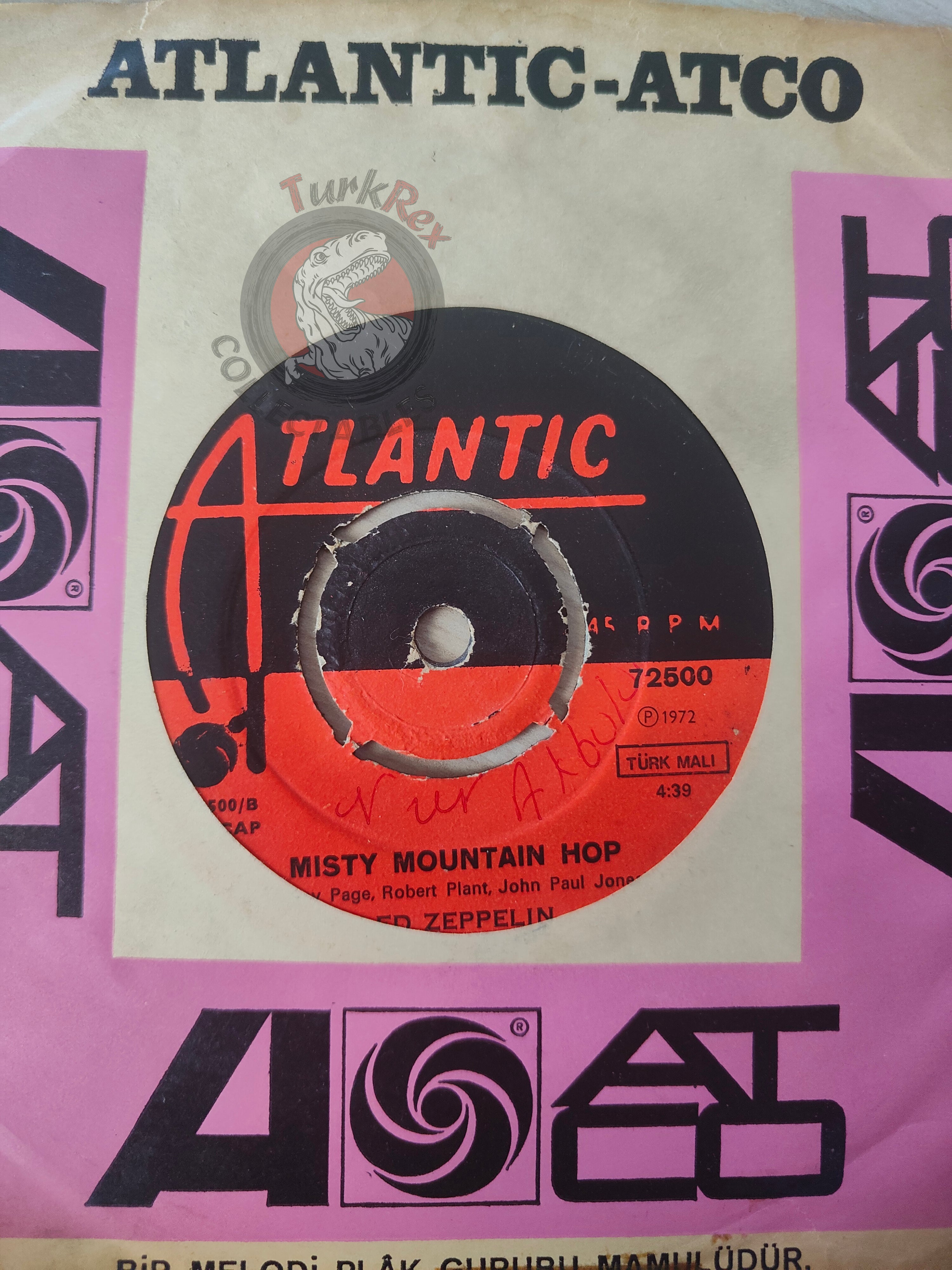 Led Zeppelin – Black Dog 7" Turkish Pressing Vinyl Turkey Edition 2