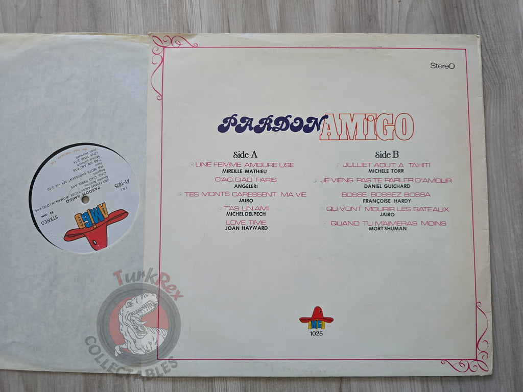 Various – Pardon Amigo Turkish Pressing Vinyl Turkey Edition
