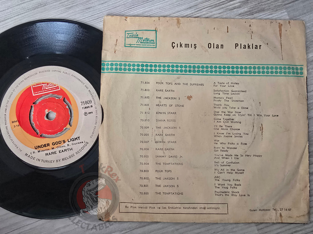 The Rare Earth – Hey Big Brother 7" Promo Turkish Pressing Vinyl Turkey Edition