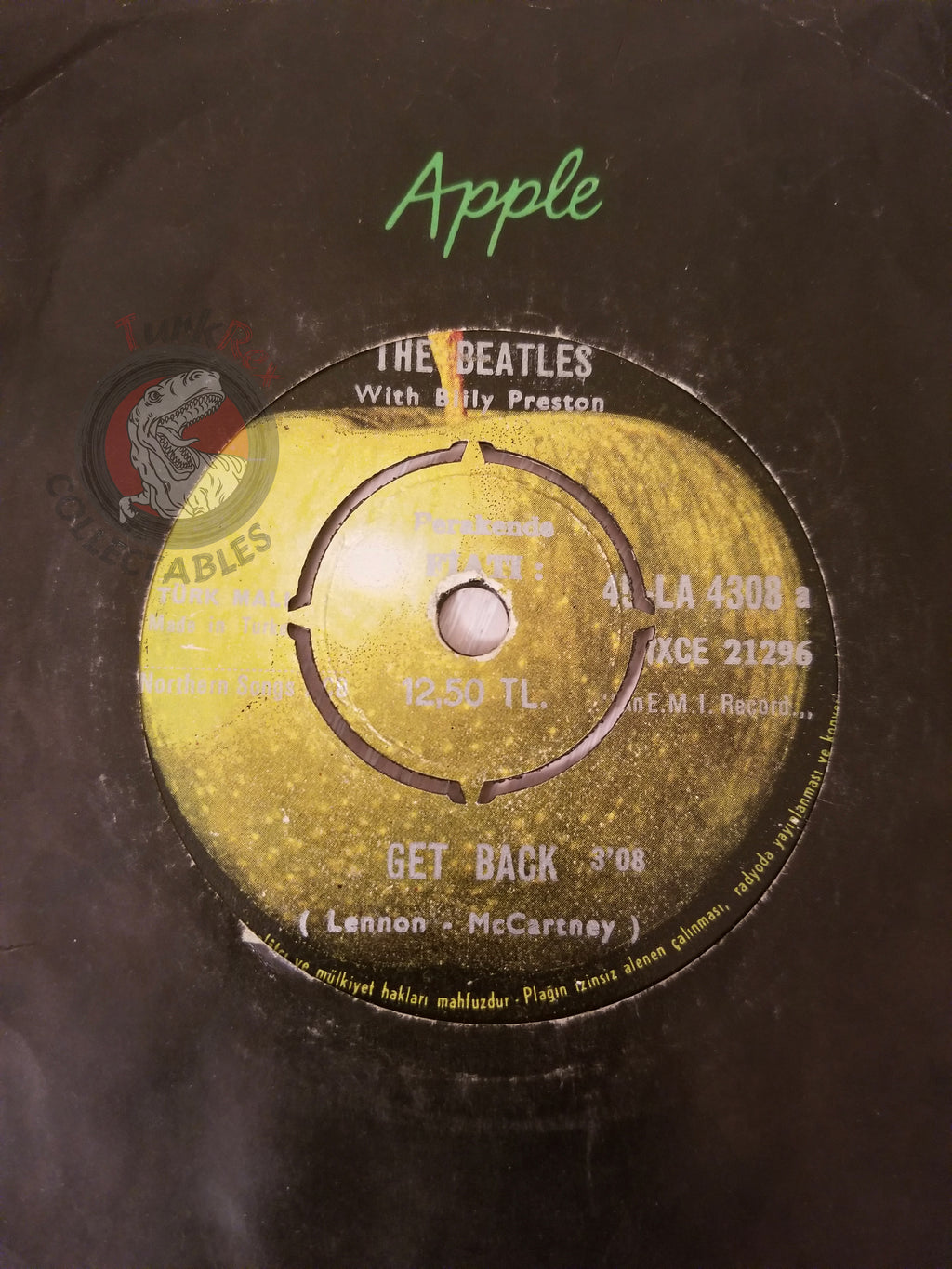 The Beatles With Billy Preston – Get Back 7" Turkish Pressing Vinyl Turkey Edition