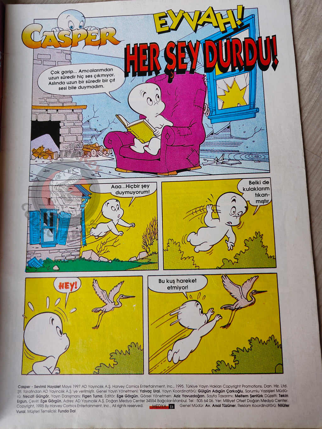 Casper the Friendly Ghost Magazine – Issue #21 1997 Turkish Comic Turkey