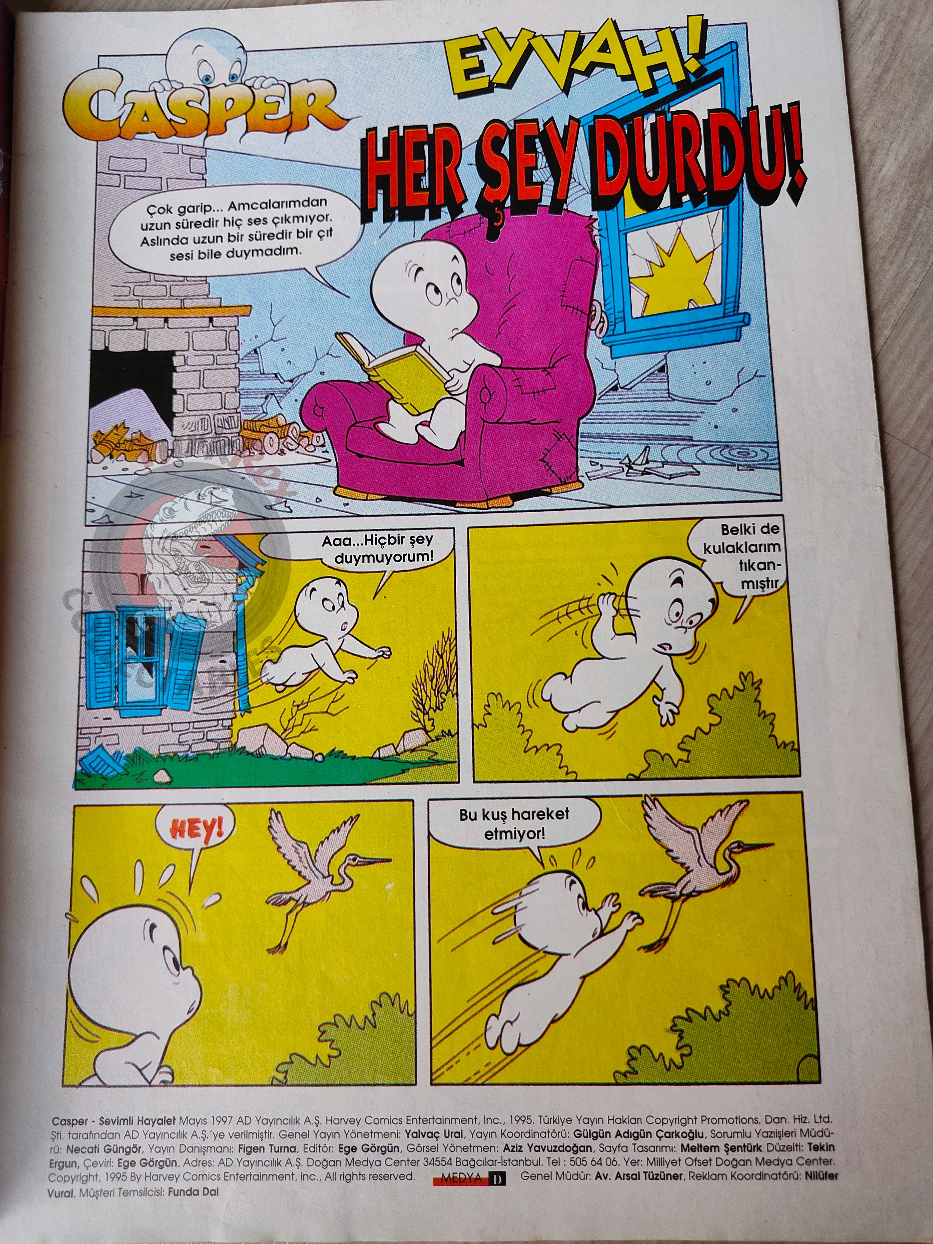 Casper the Friendly Ghost Magazine – Issue #21 1997 Turkish Comic Turkey