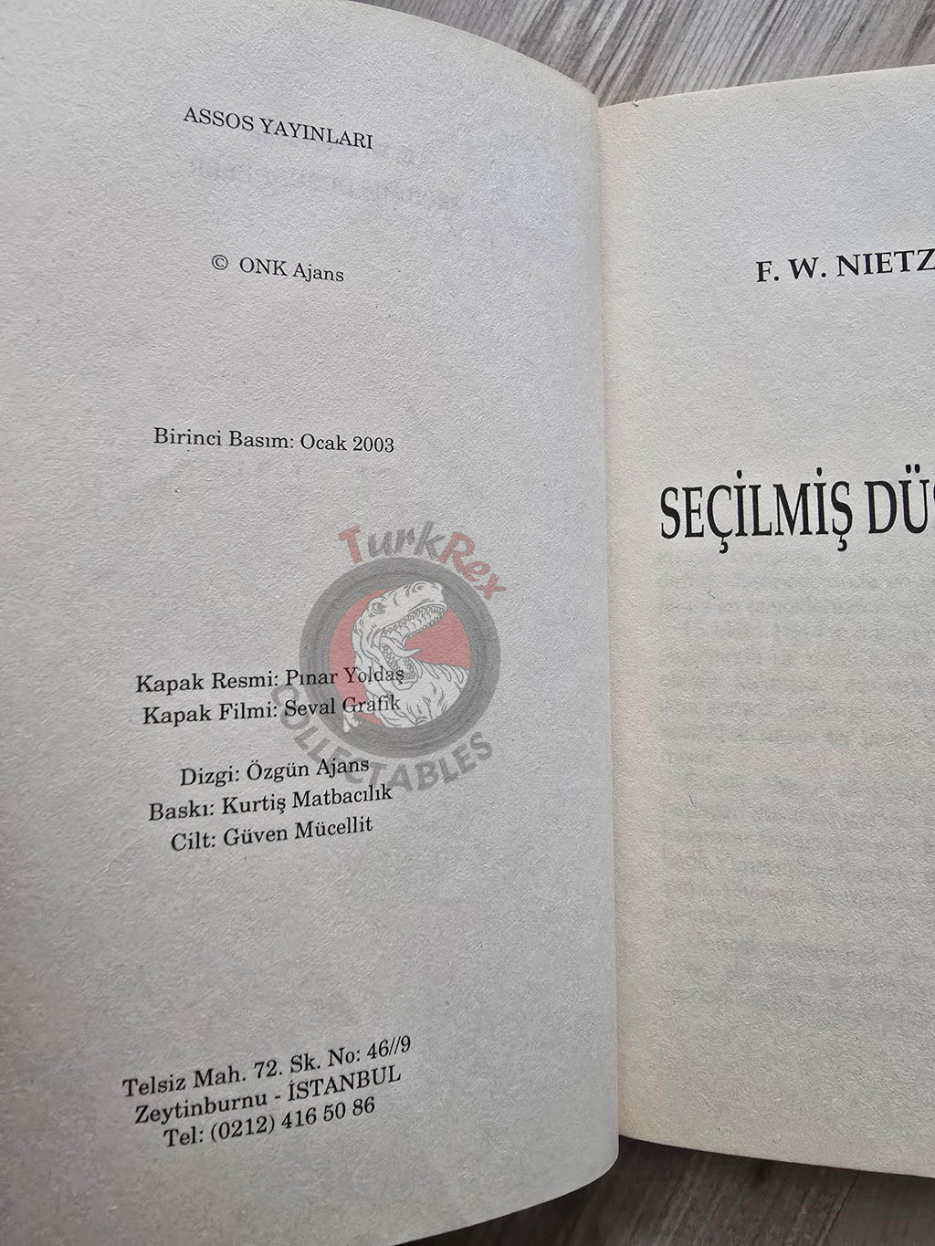 Friedrich Nietzsche – Selected Thoughts 2003 Turkish Book Turkey