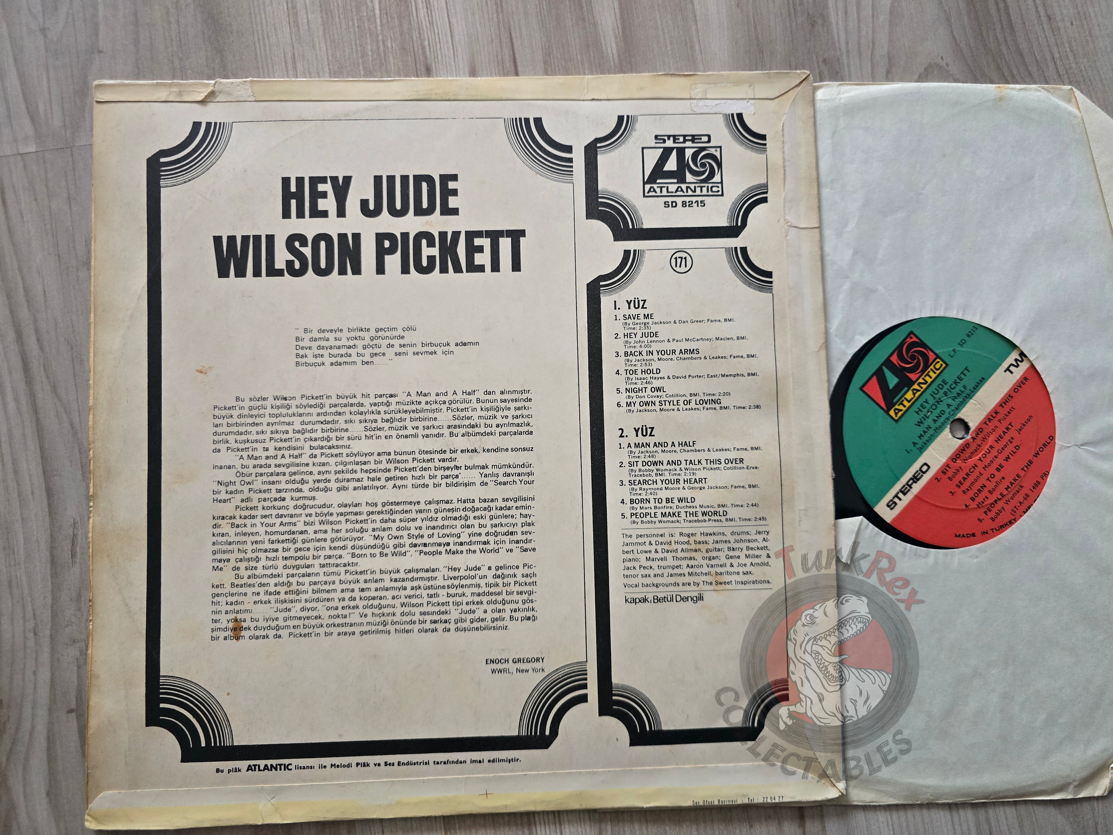 Wilson Pickett – Hey Jude Turkish Pressing Vinyl Turkey Edition