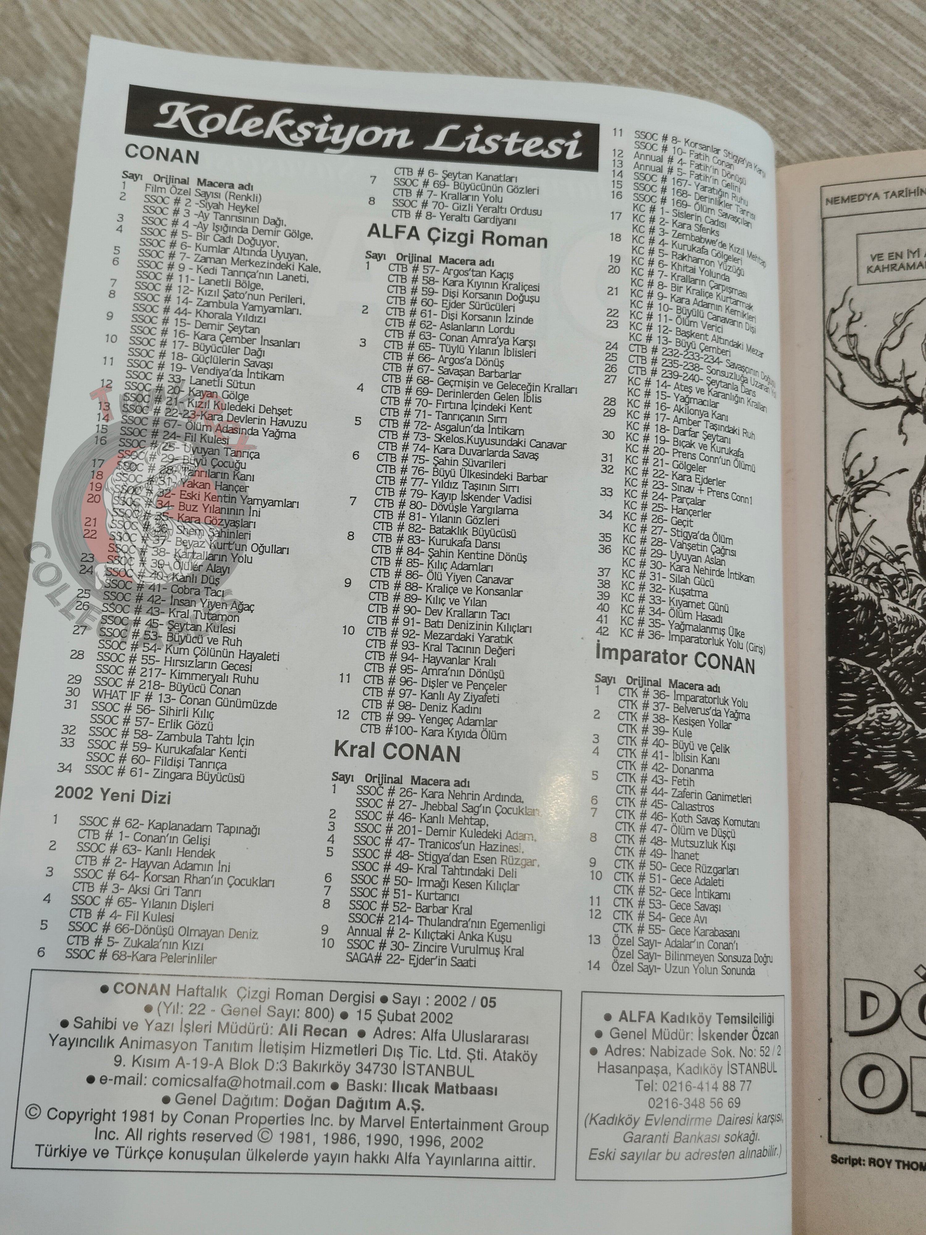 Conan #5 The Savage Sword of Conan #66 Turkish Comic Turkey The Barbarian #5