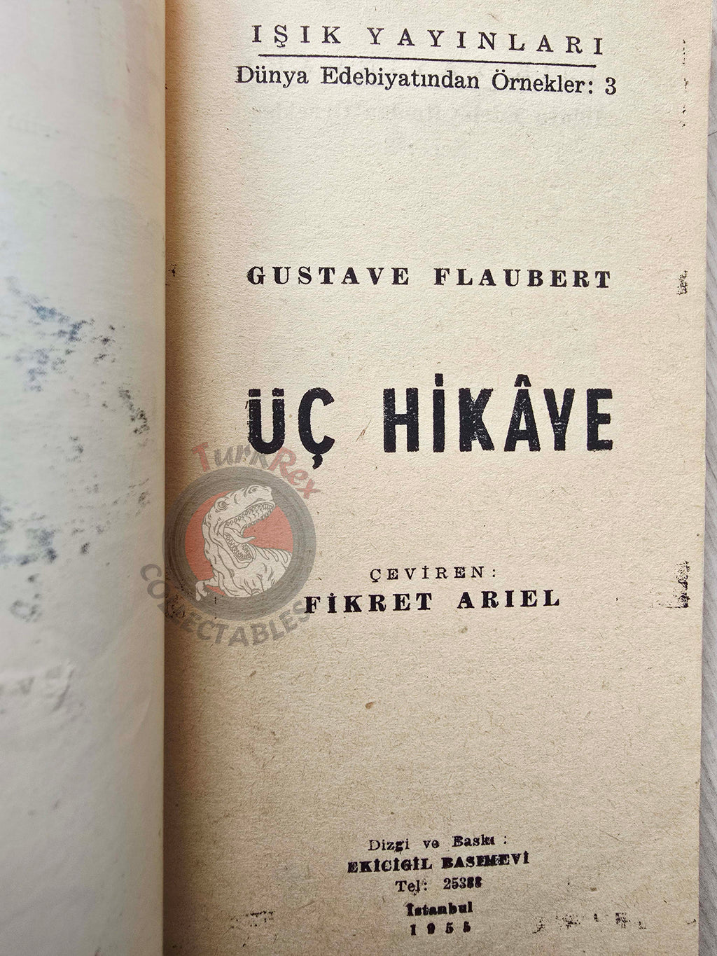 Gustave Flaubert – Three Stories: Herodias 1955 1st Turkish Book Turkey