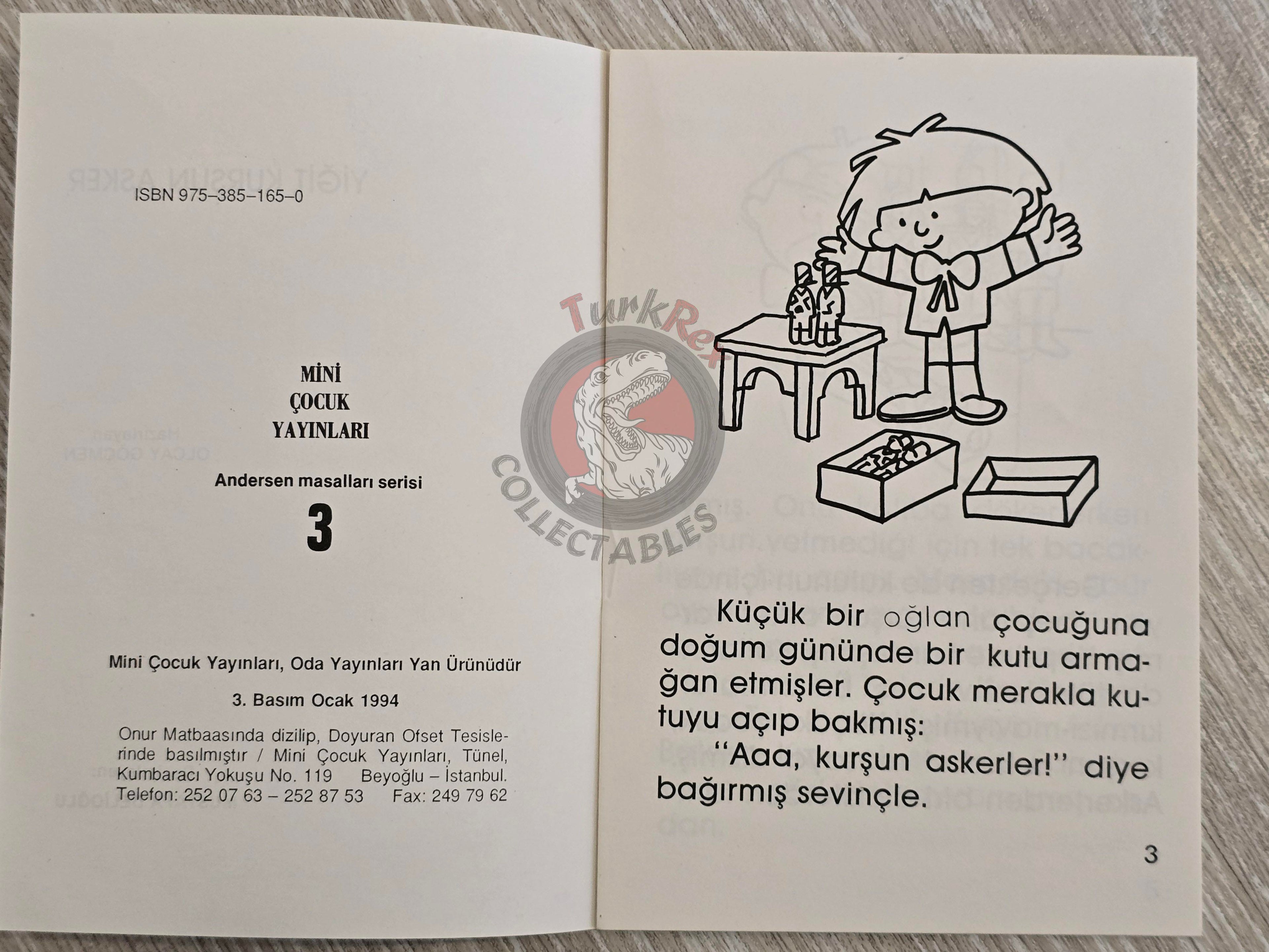 Hans Christian Andersen – The Steadfast Tin Soldier  1994 Turkish Book Turkey Illustrated