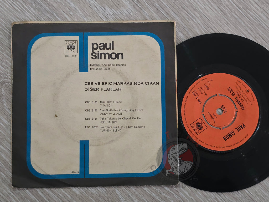 Paul Simon – Mother And Child Reunion 7" Turkish Pressing Vinyl Turkey Edition