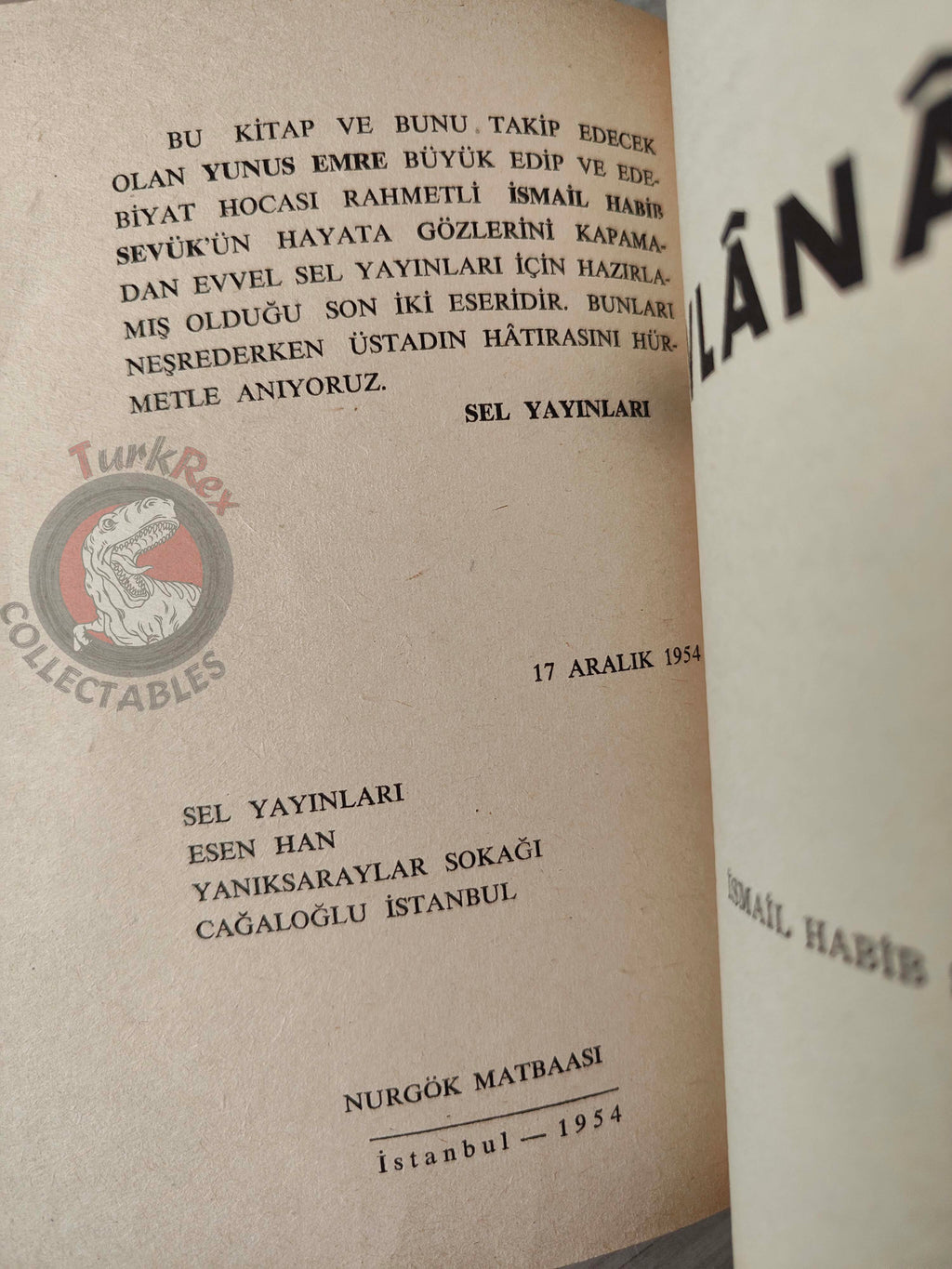 Mevlana Rumi Biography Selected Poems 1954 Turkish Book Turkey