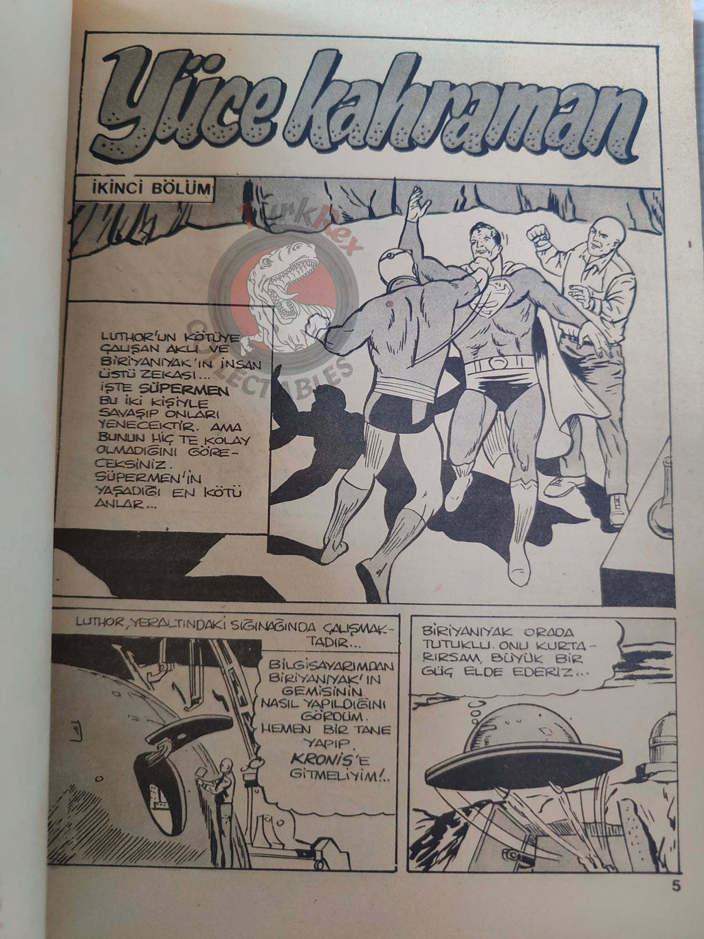 Superman #17 1983 Turkish Comic Turkey #167 Aquaman Adventure Comics #450 #451 #452