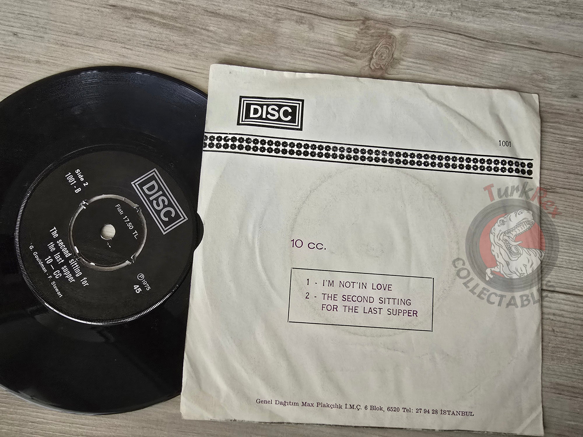 10cc – I'm Not In Love 7" Turkish Pressing Vinyl Turkey Edition