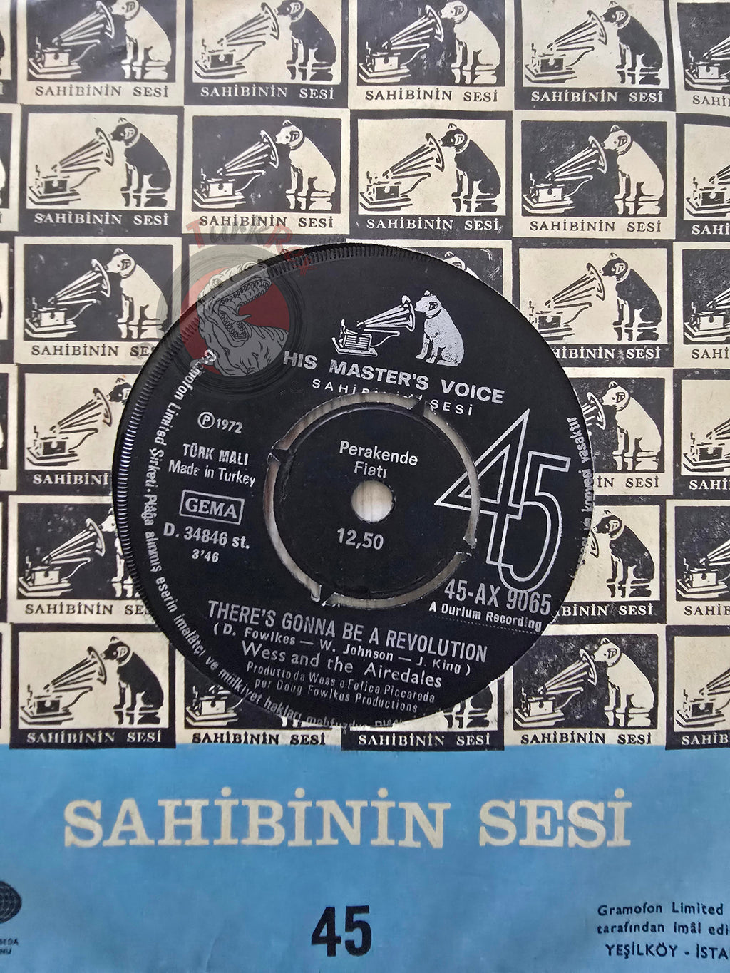 Wess And The Airedales / Wess E Dori Ghezzi 7" Turkish Pressing Vinyl Turkey Edition