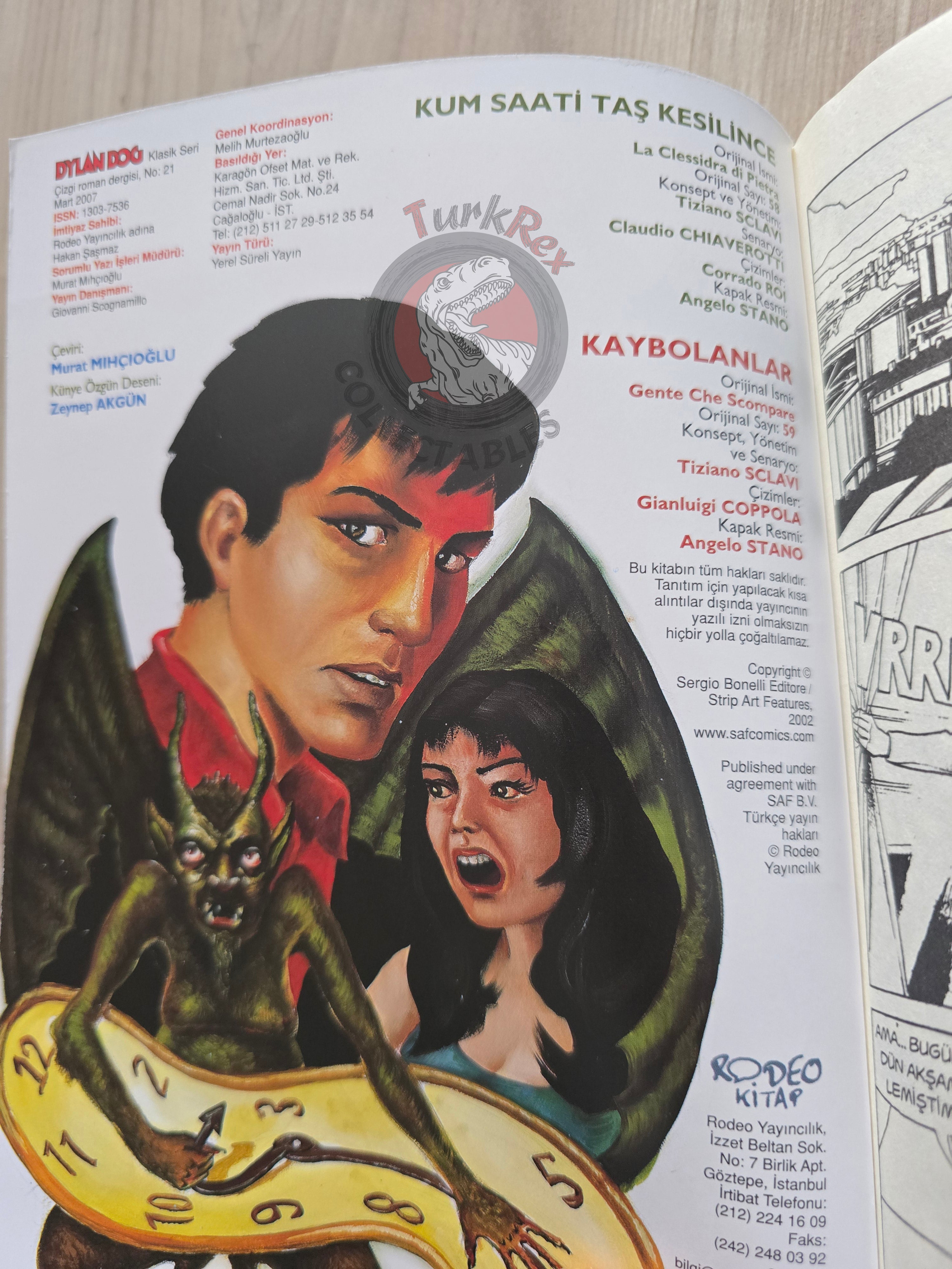 Dylan Dog #21 2007 Turkish Comic Turkey La clessidra di pietra #58 #59