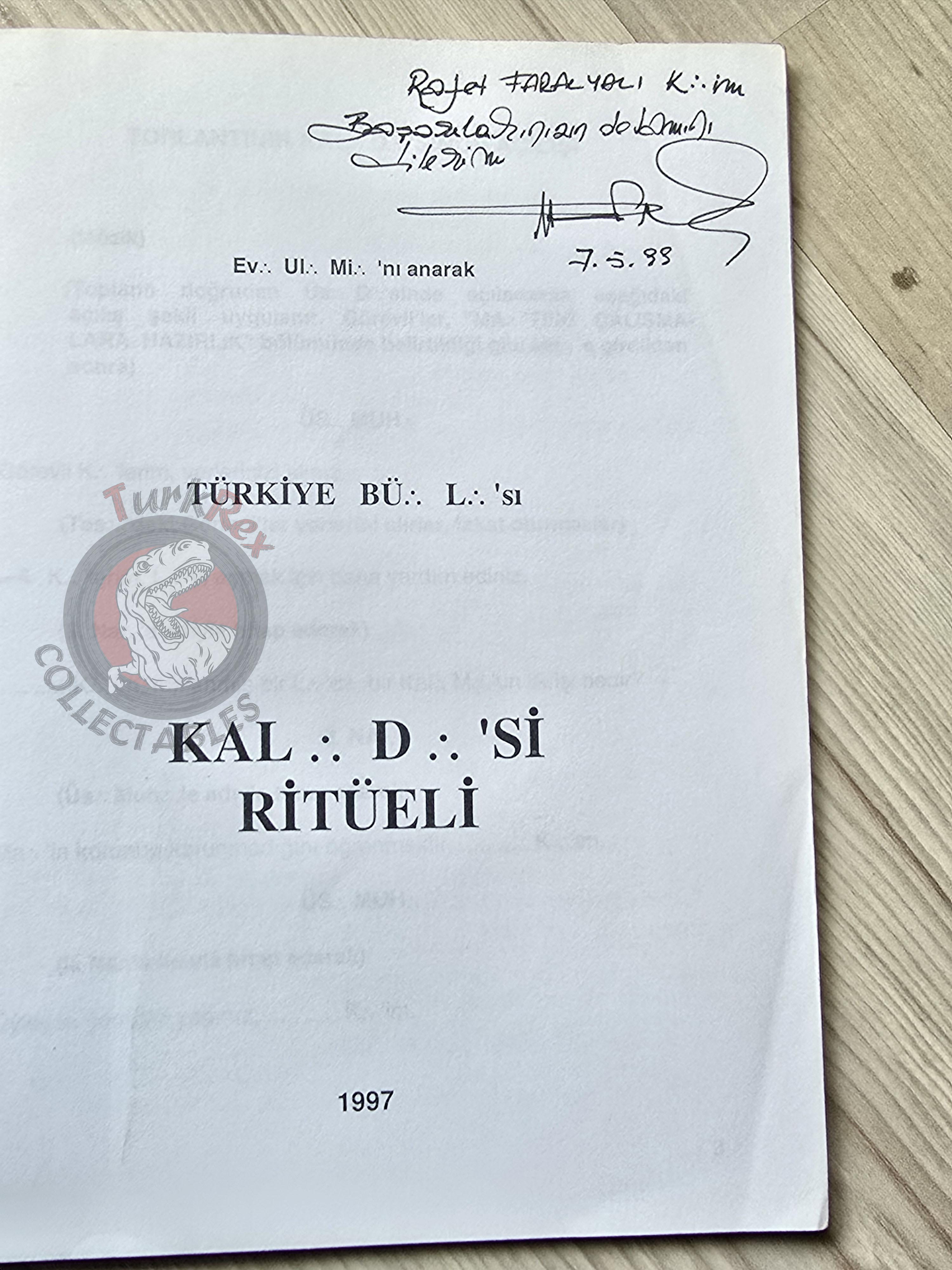 Turkish Freemasonry 2nd Degree Ritual Fellow Craft 1992 Booklet Masonic Masons of Turkey Signed