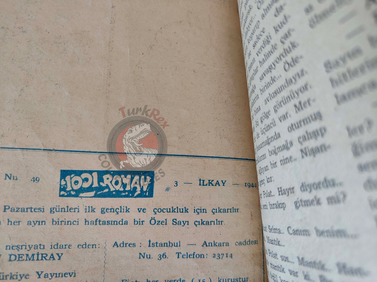 1001 Roman 1944 Tim Tyler’s Luck Turkish Comic Mag Turkey