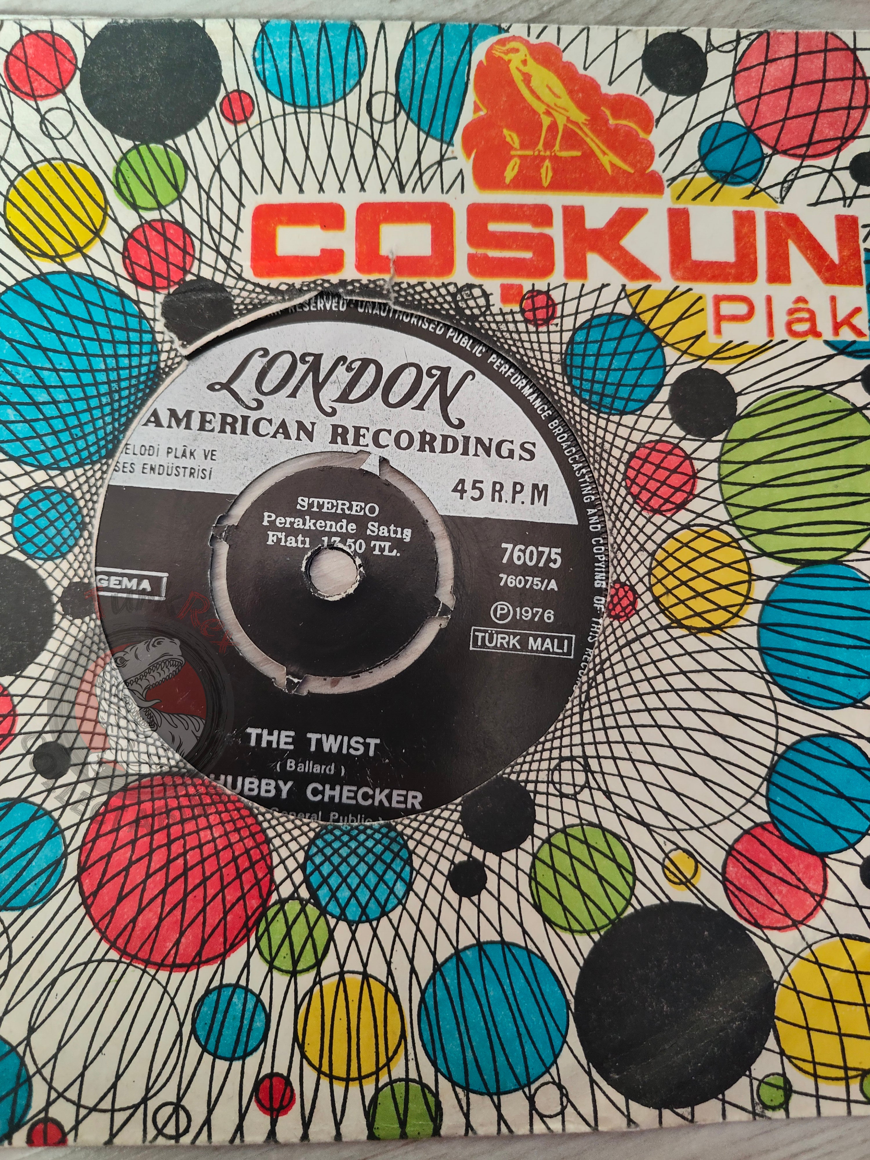 Chubby Checker – Let's Twist Again 7" Turkish Pressing Vinyl Turkey Edition