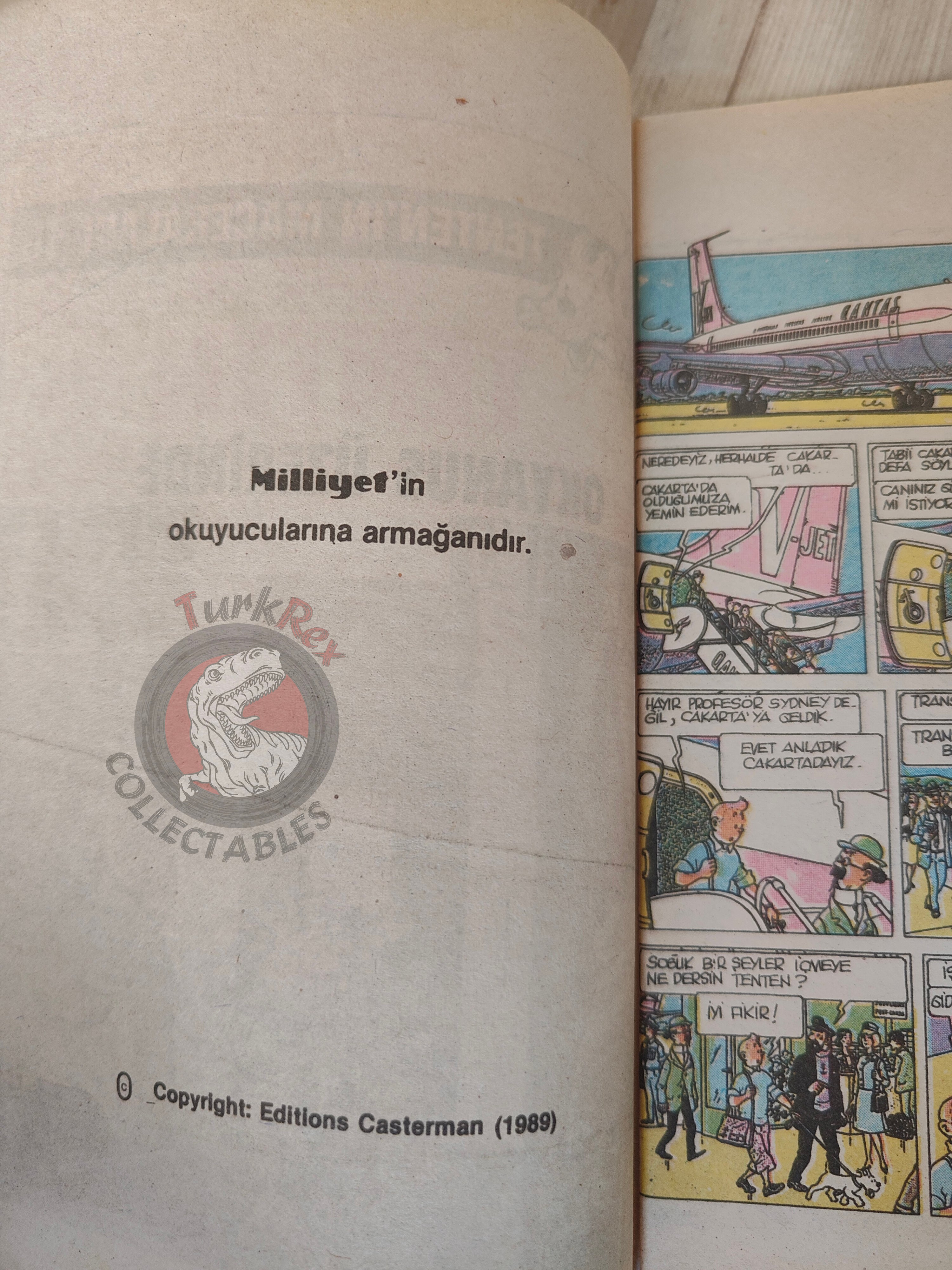 Tintin – Flight 714 to Sydney 1989 Turkish Edition Comic Turkey