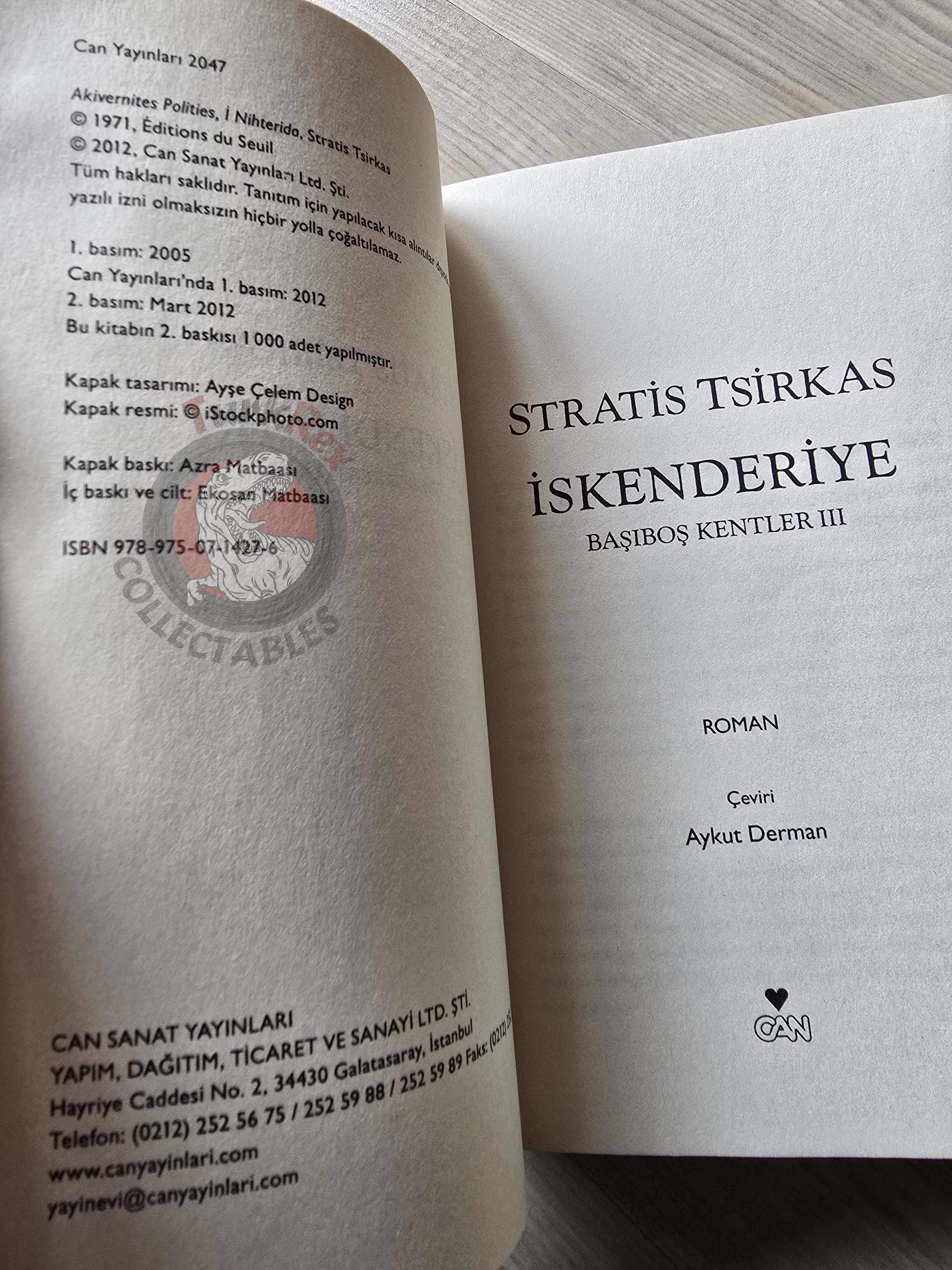 Stratis Tsirkas – Drifting Cities: Alexandria 2012 Turkish Book Turkey
