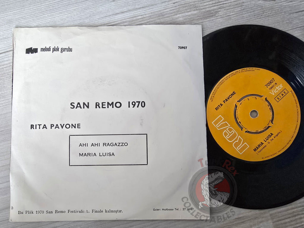 Rita Pavone – Ahi, Ahi, Ragazzo 7" Turkish Pressing Vinyl Turkey Edition