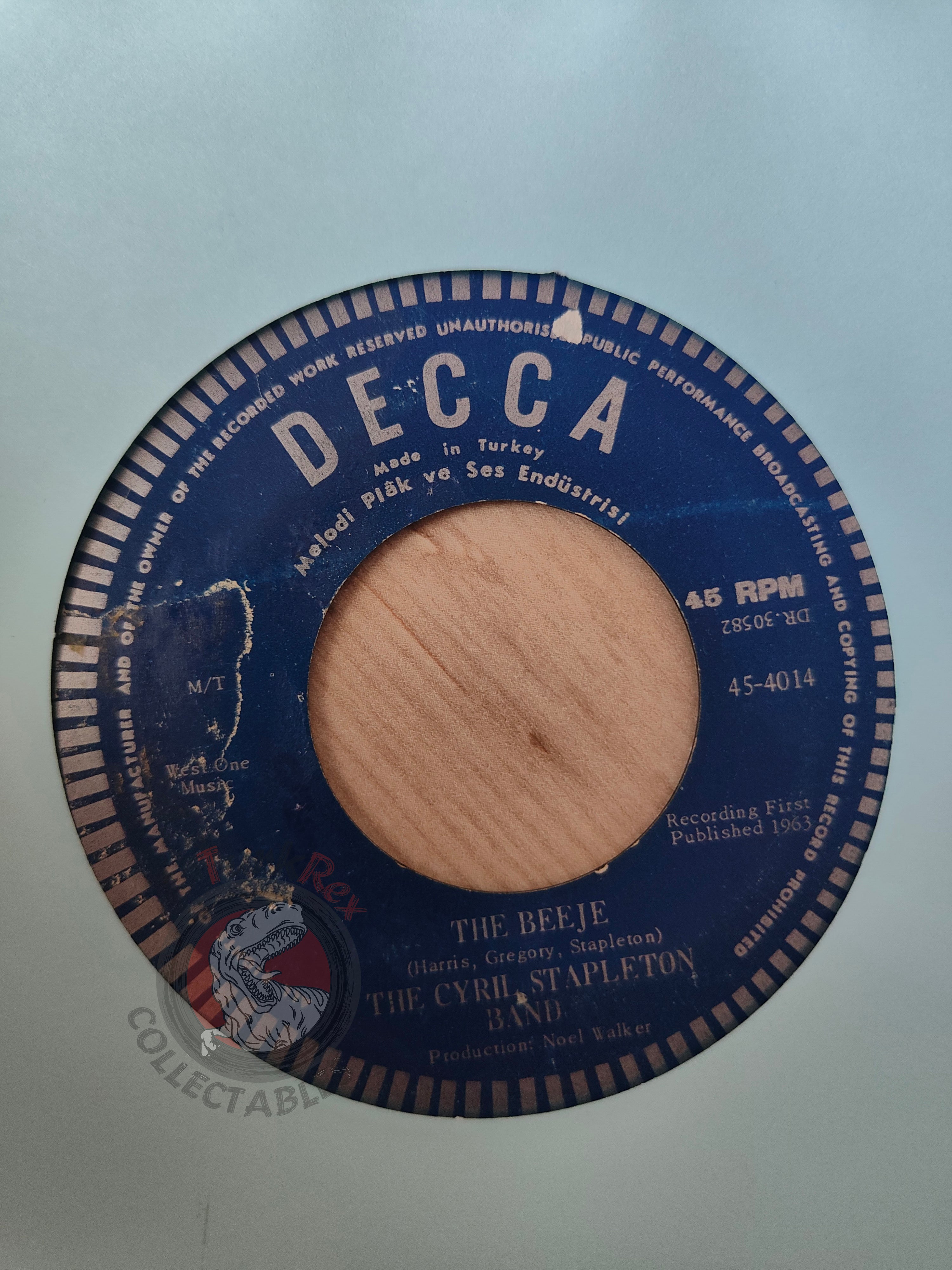 Cyril Stapleton And His Show Band – The Beeje 7" Turkish Pressing Vinyl Turkey Edition
