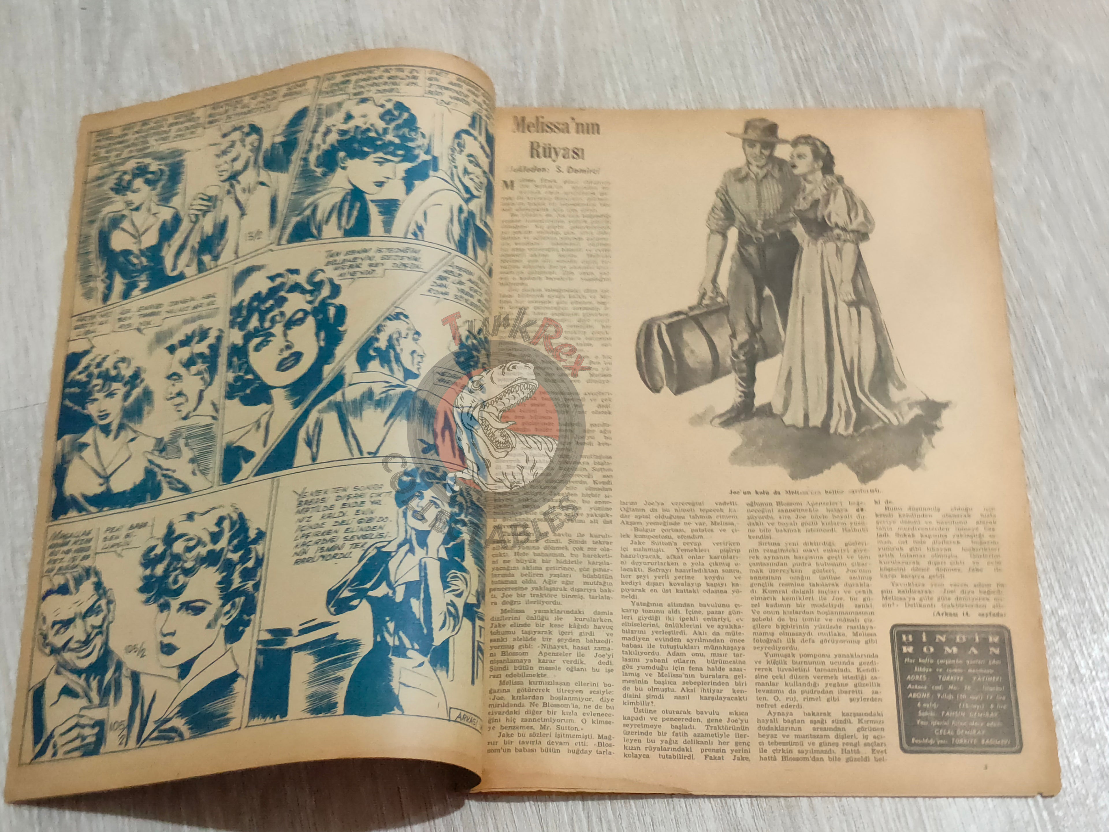 Binbir Roman #105 1950 Victor Hugo 93 - Mandrake Turkish Comic Mag Turkey