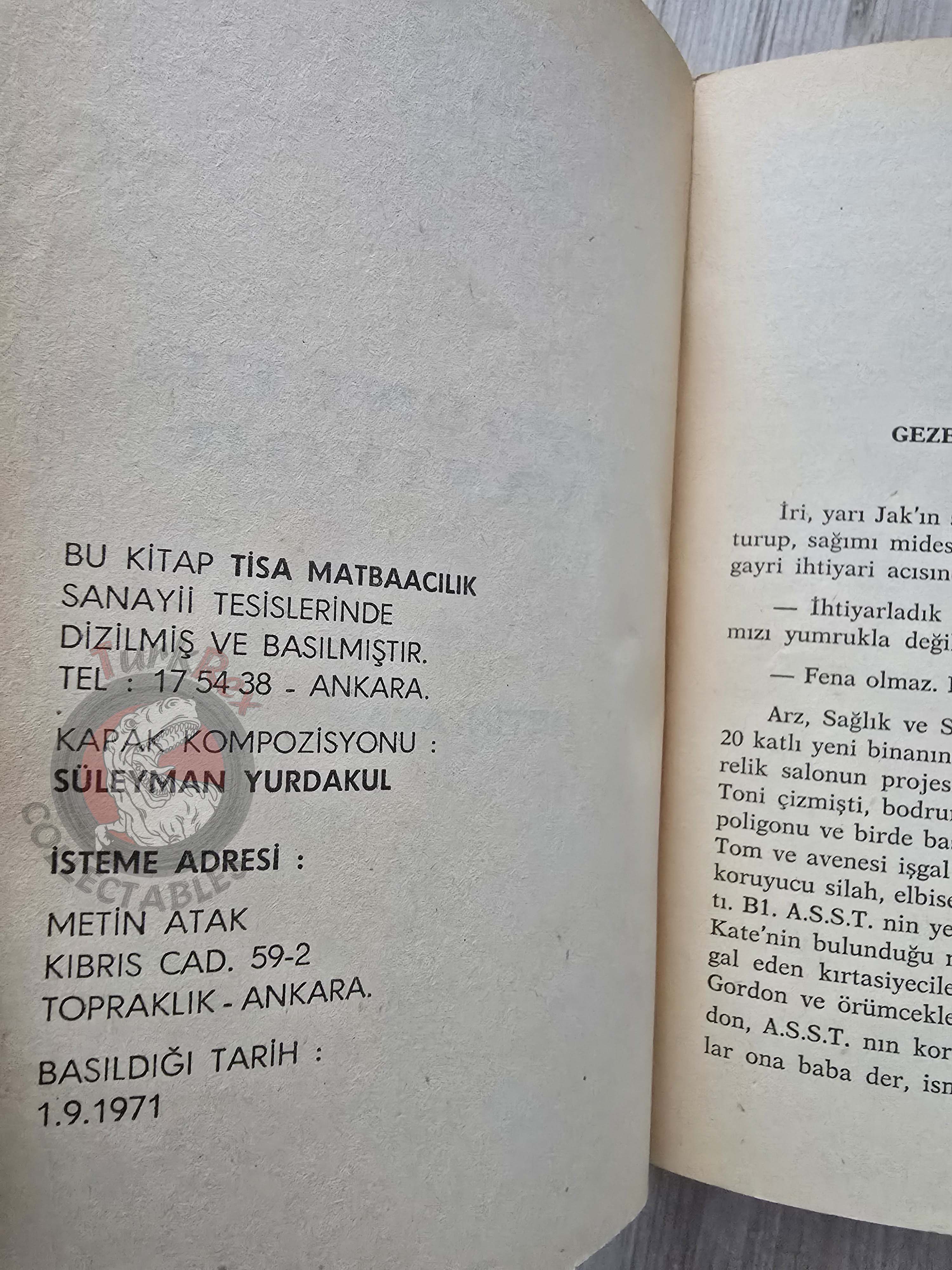 Metin Atak  – Planets at War 1971 1st Turkish Book Turkey