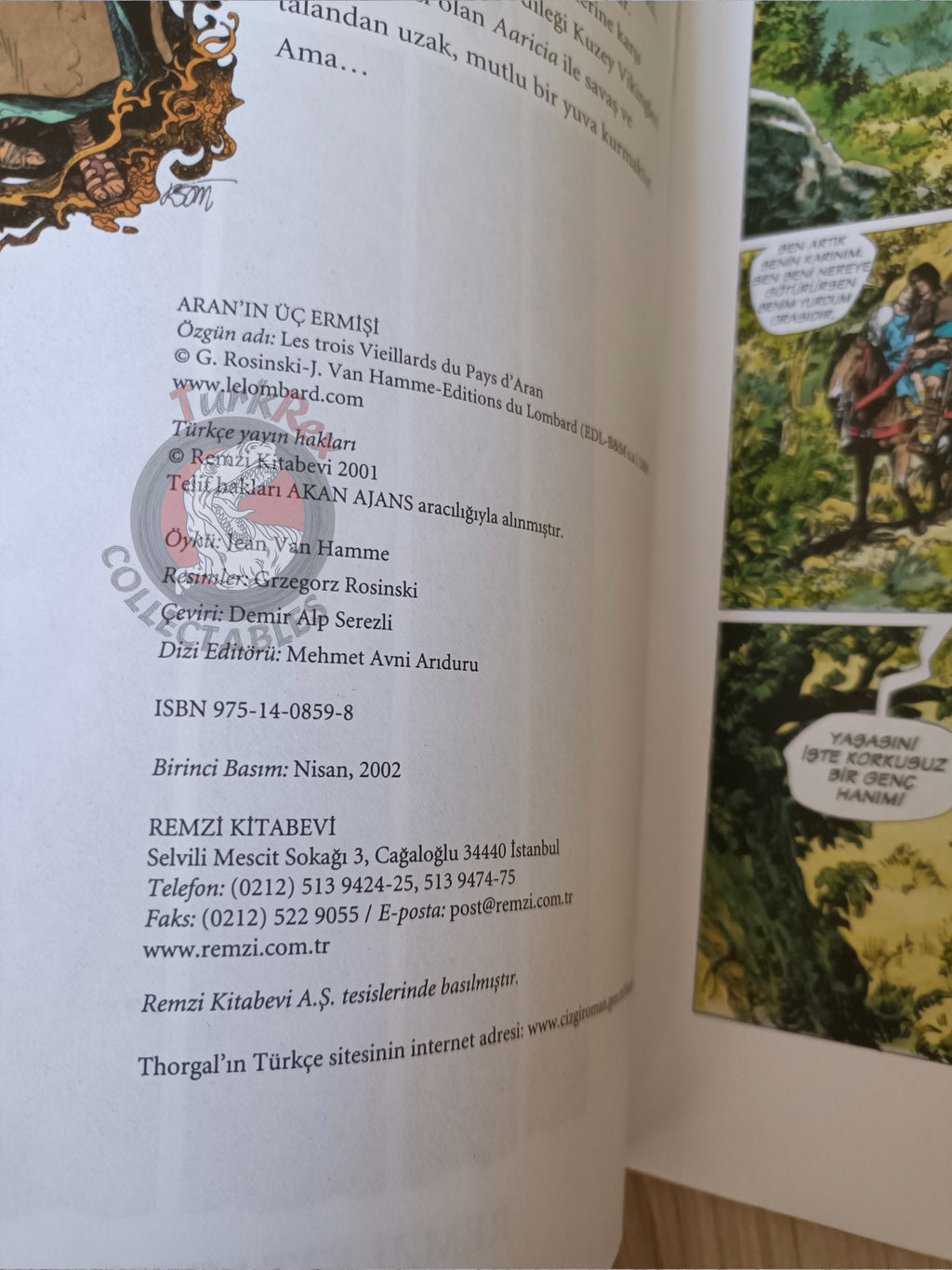 Thorgal #3 Les trois vieillards du pays d'Aran 2002 Turkish Comic Turkey