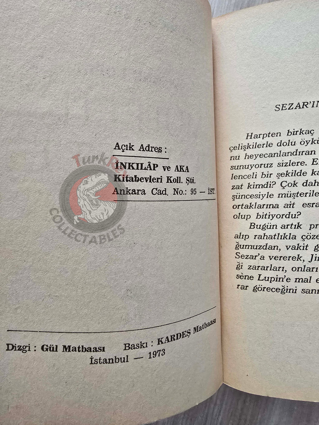 Arsène Lupin - L'Agence Barnett et Cie 1973 Turkish Book Turkey Maurice Leblanc