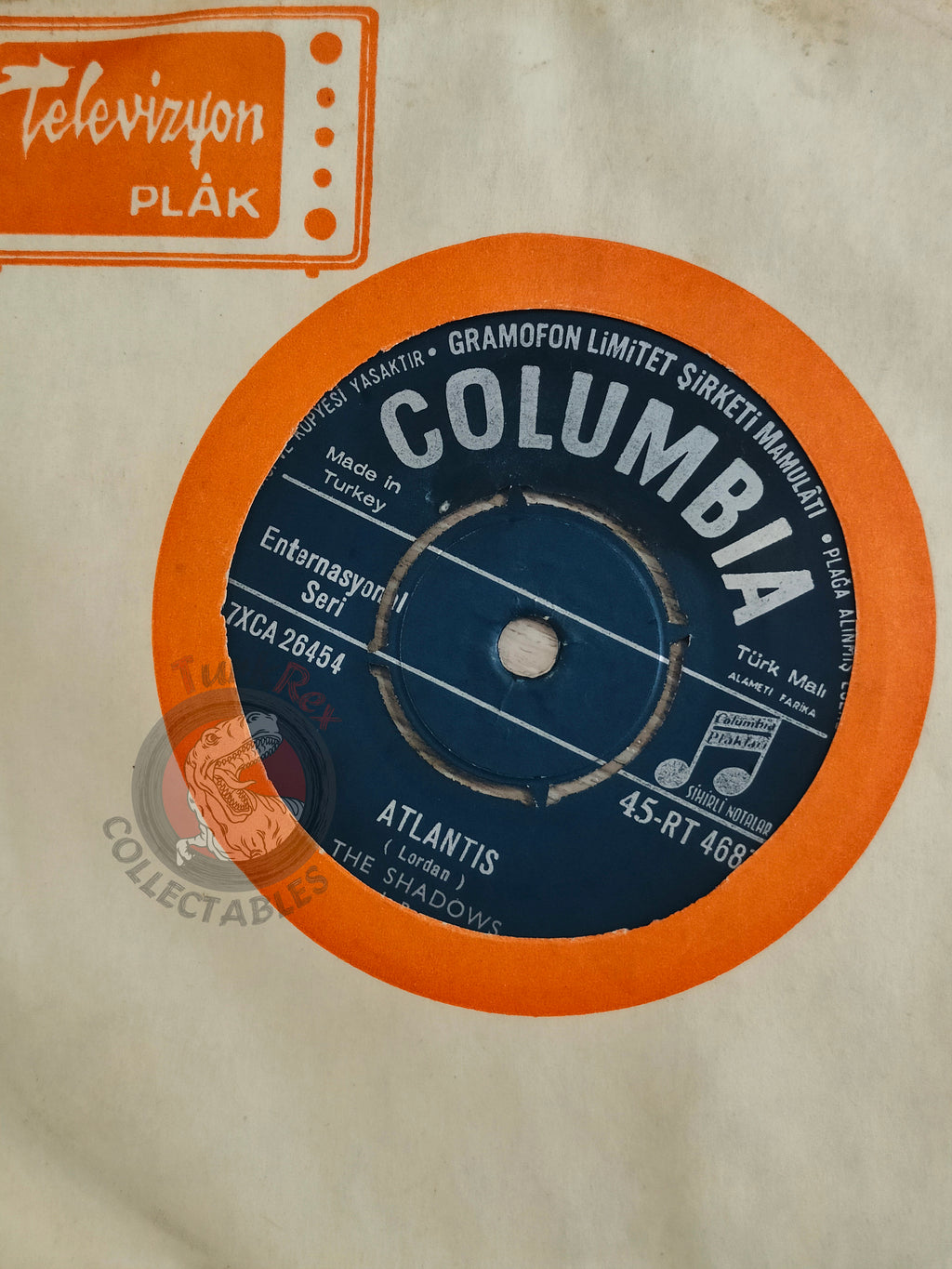 The Shadows – Wonderful Land / Atlantis 7" Turkish Pressing Vinyl Turkey Edition