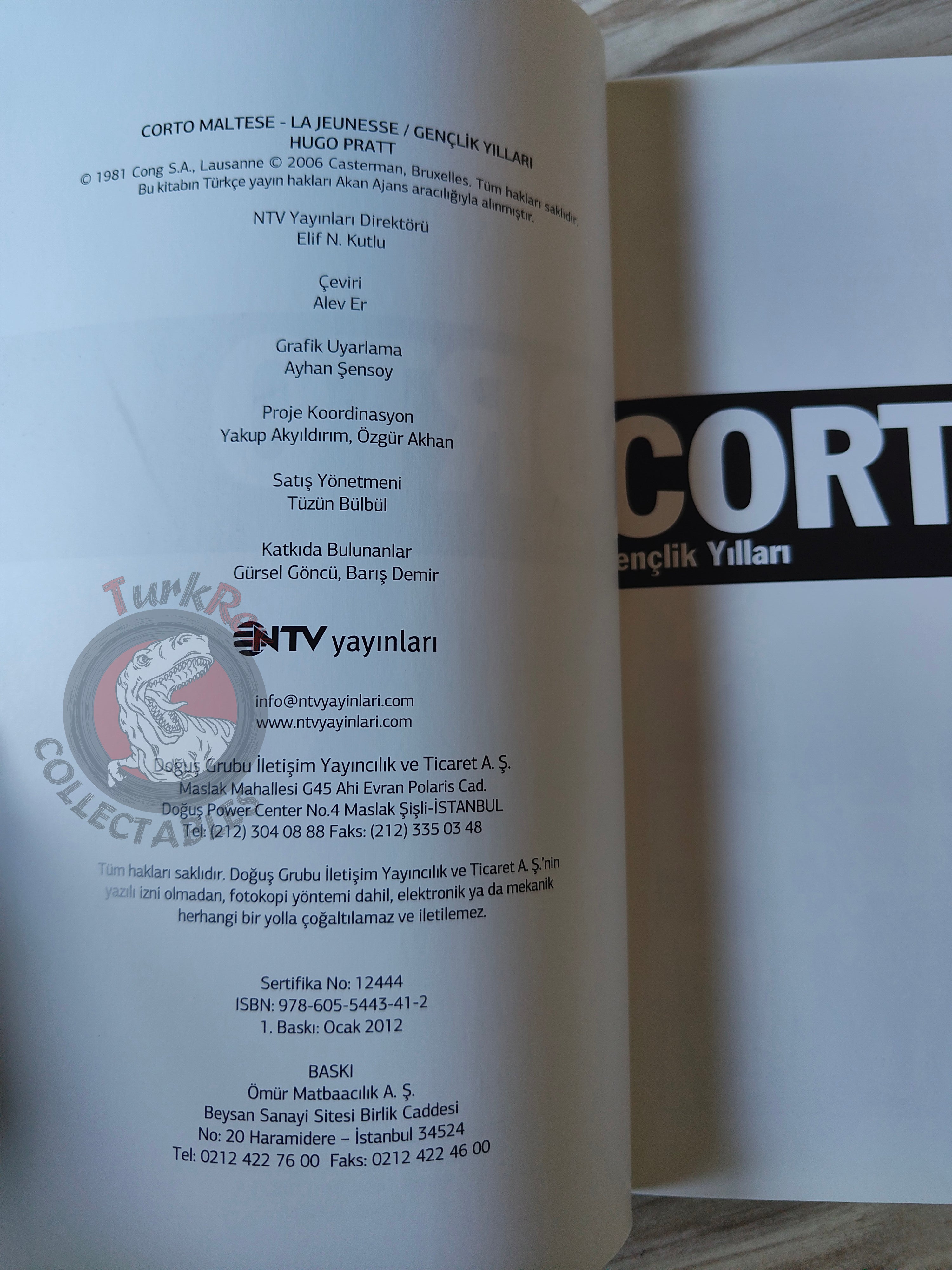 Corto Maltese – La Jeunesse Turkish Comic Turkey