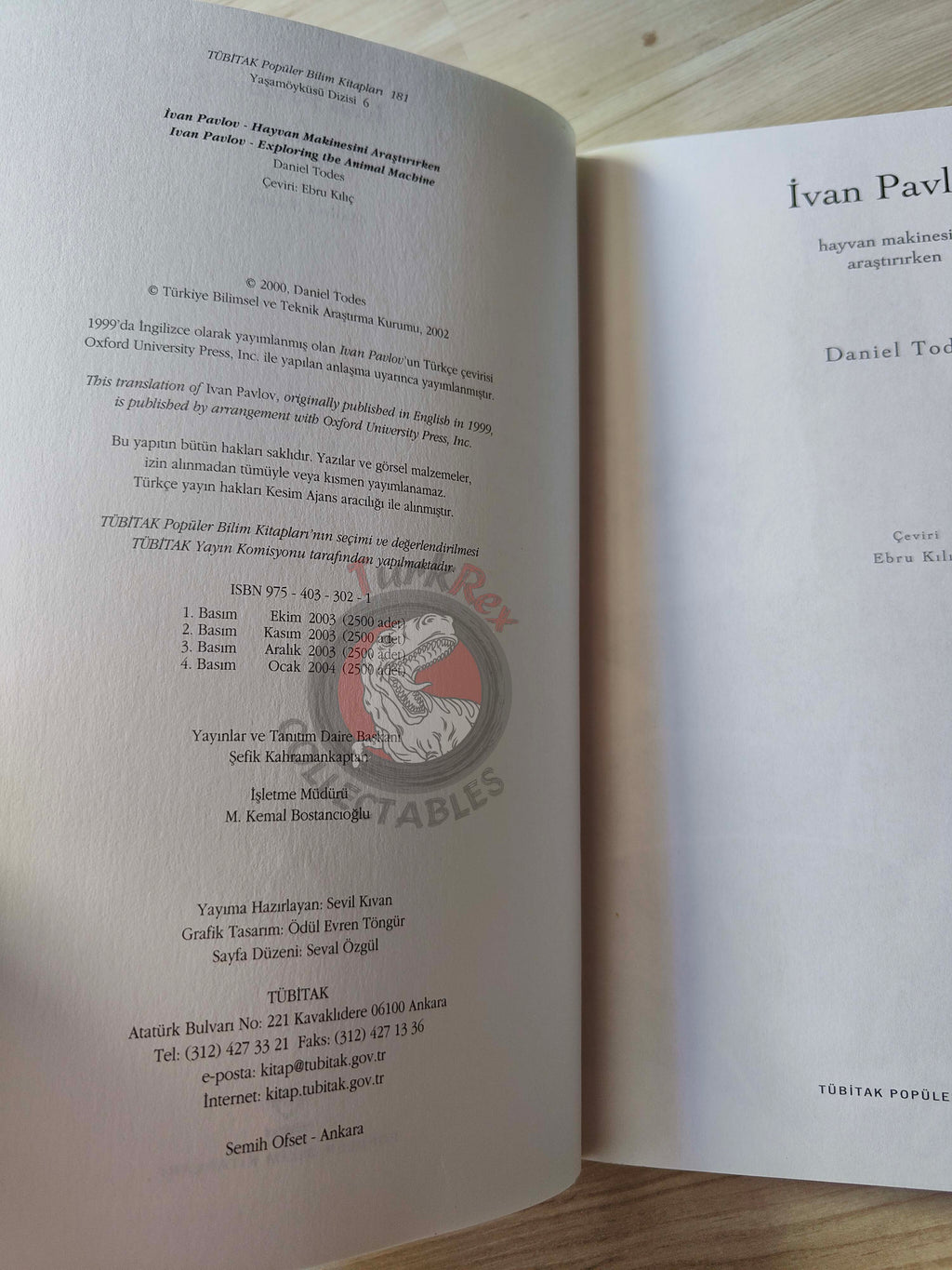 Daniel Todes – Ivan Pavlov 2004 Turkish Book Turkey