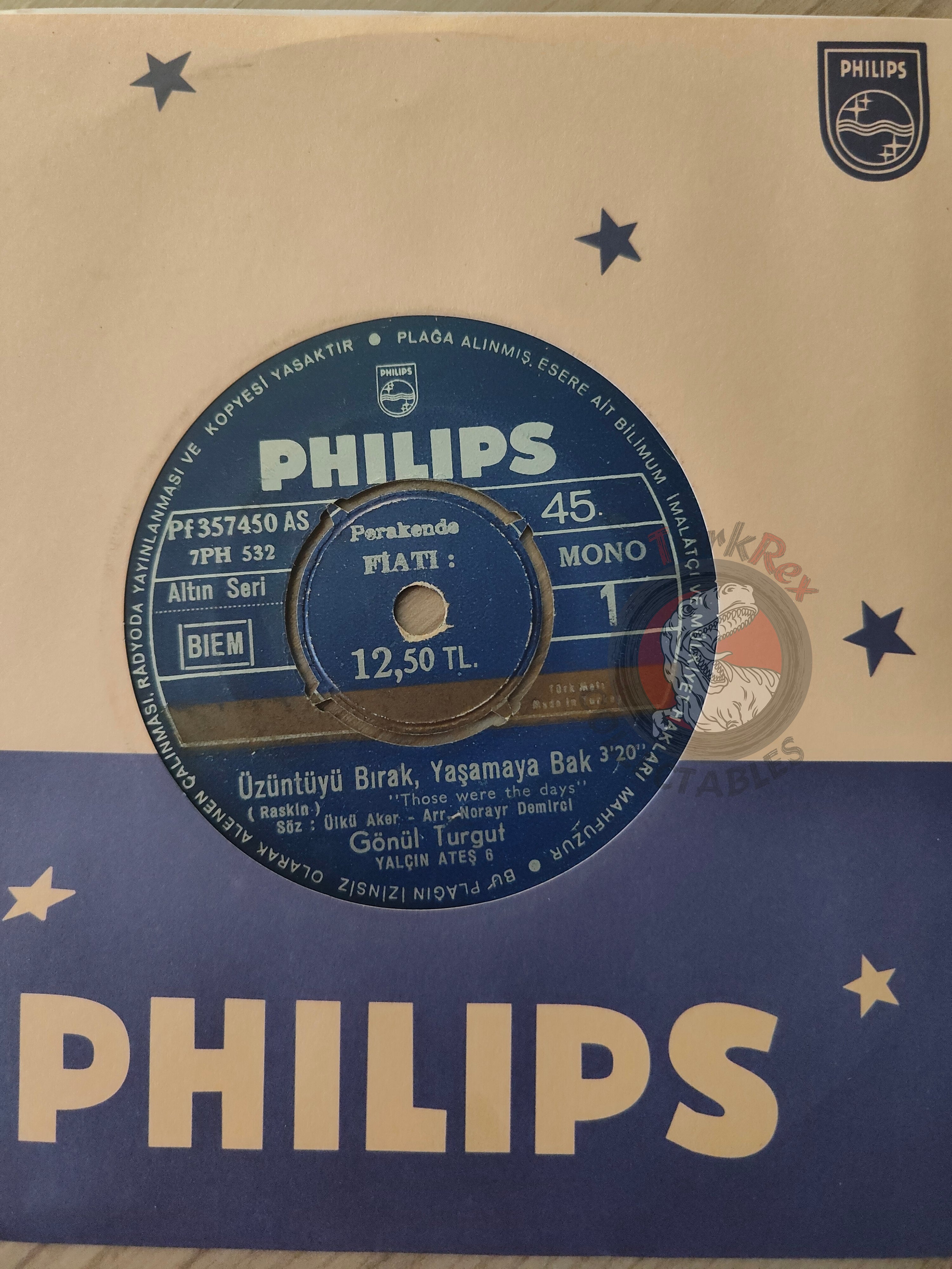 Gönül Turgut – Üzüntüyü Bırak, Yaşamaya Bak 7" Turkish Pressing Vinyl Turkey Edition