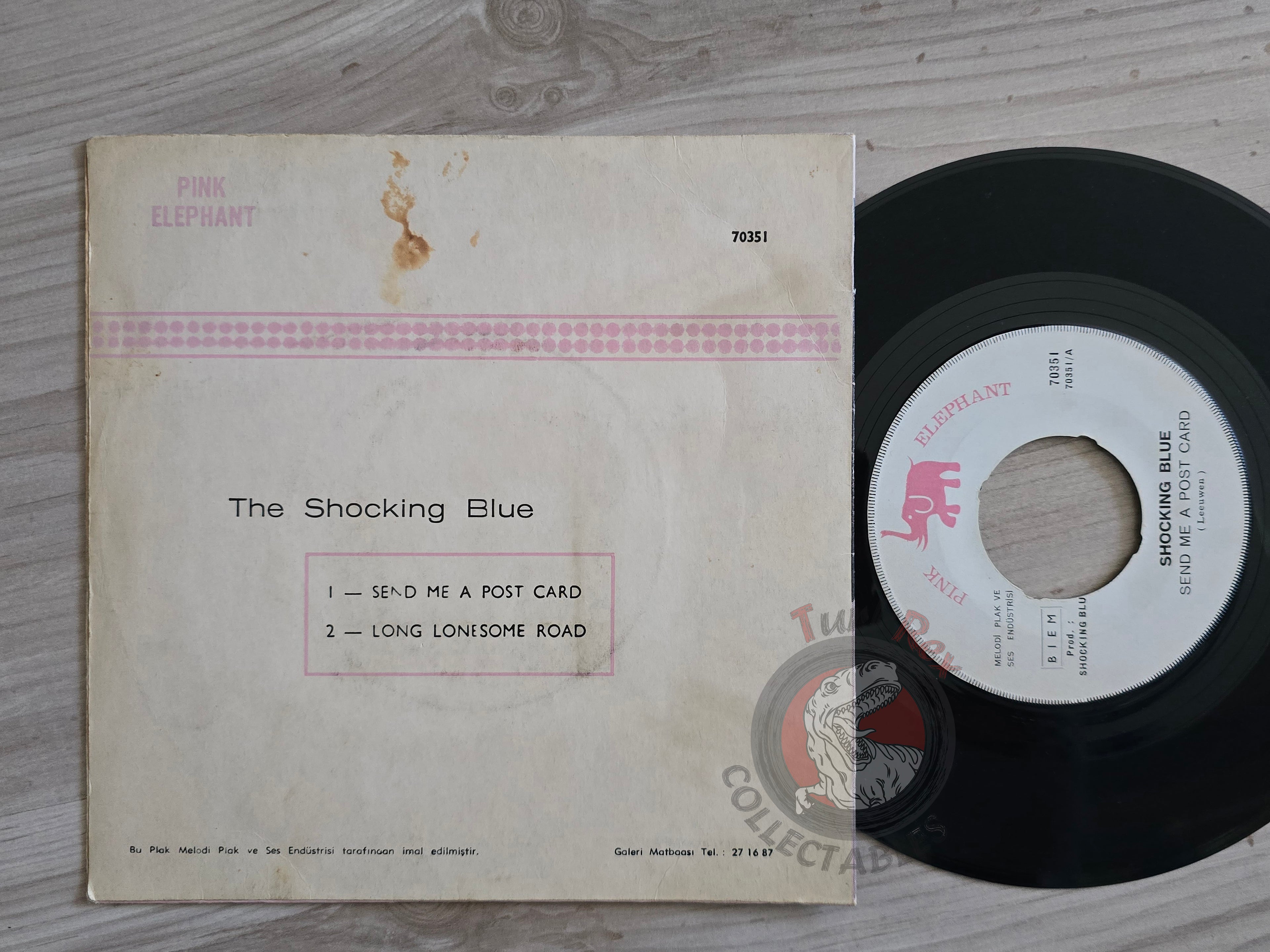 Shocking Blue – Send Me A Post Card 7" Turkish Pressing Vinyl Turkey Edition 2