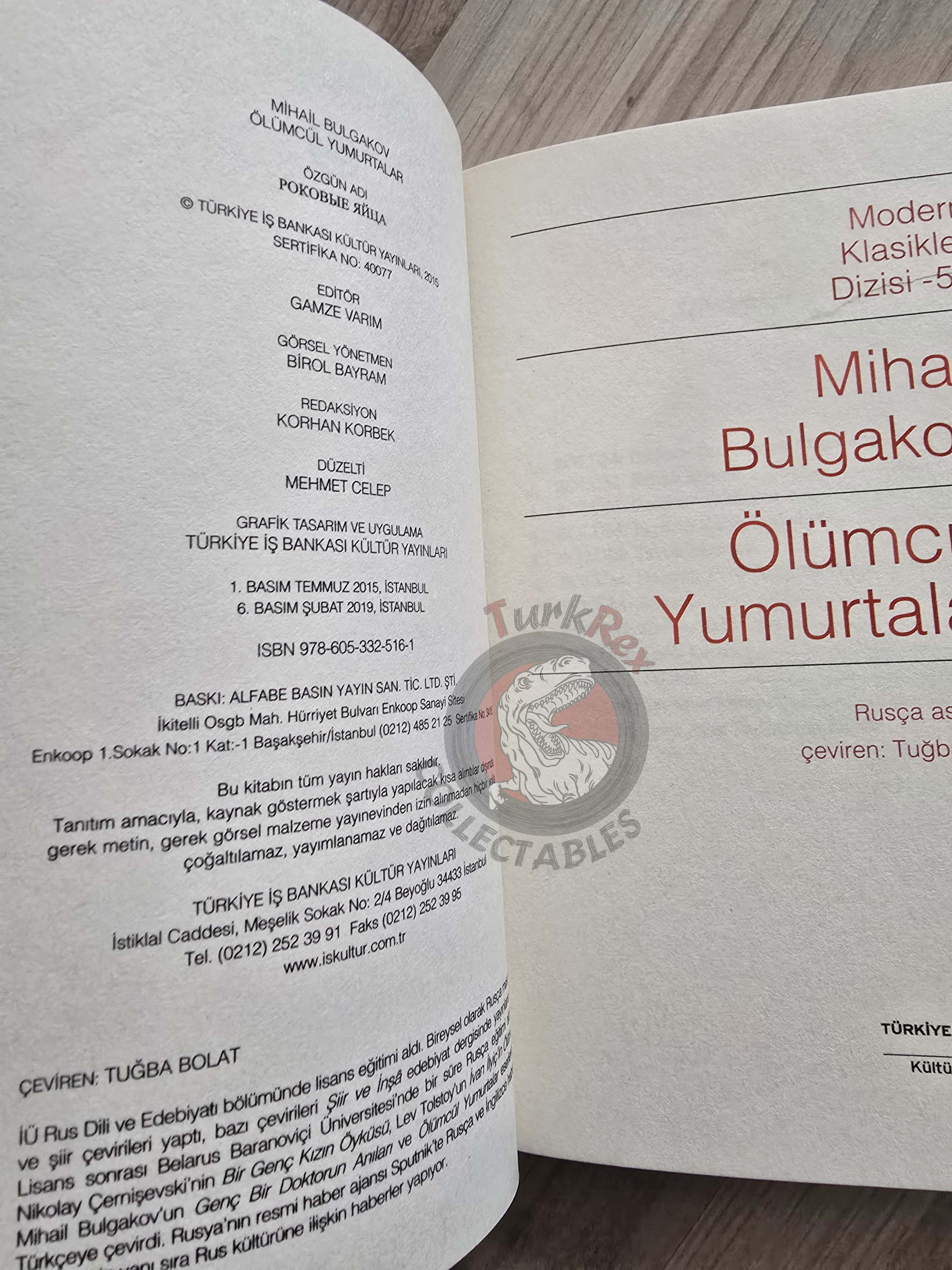 Mikhail Bulgakov – The Fatal Eggs 2019 Turkish Book Turkey