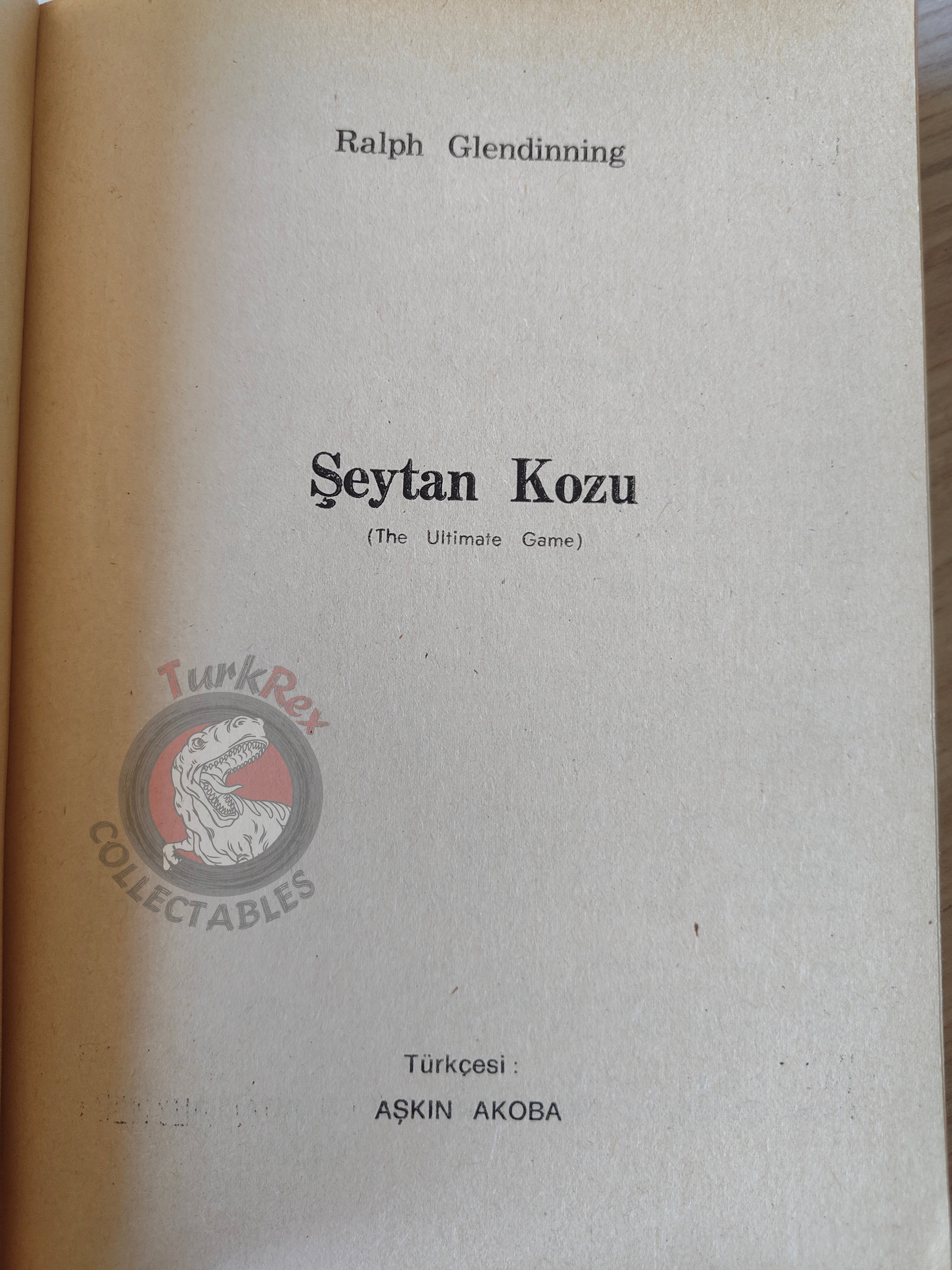 Ralph Glendinning – The Ultimate Game 1982 1st Turkish Book Turkey