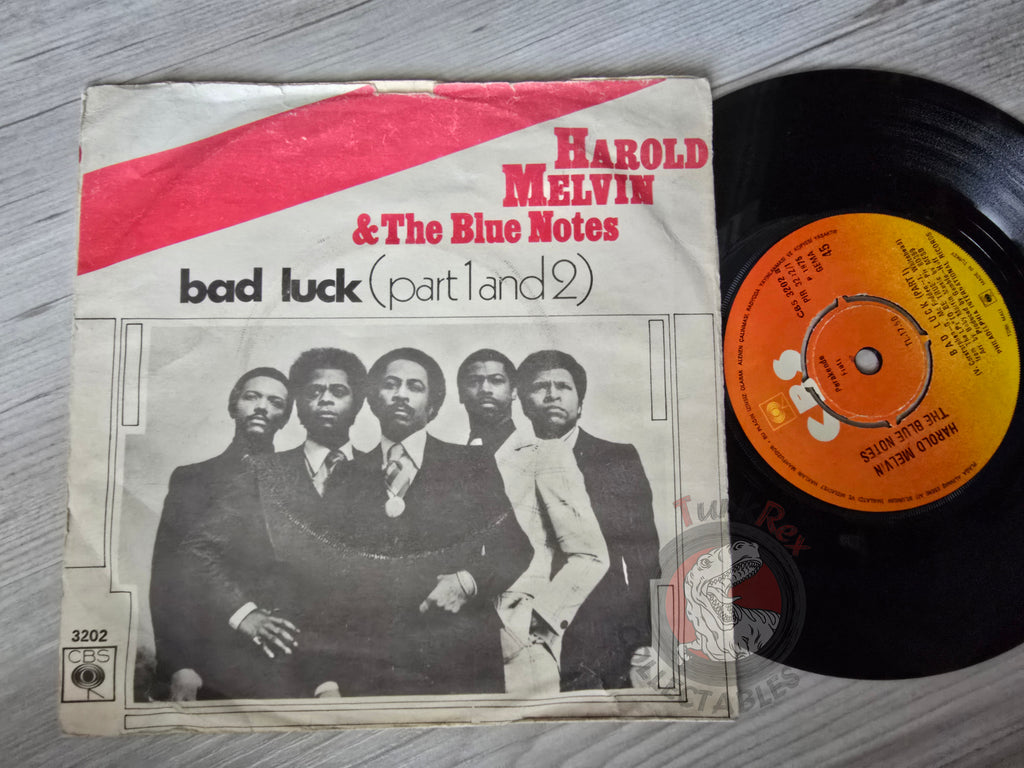 Harold Melvin And The Blue Notes – Bad Luck (Part 1 & 2) 7" Turkish Pressing Vinyl Turkey Edition
