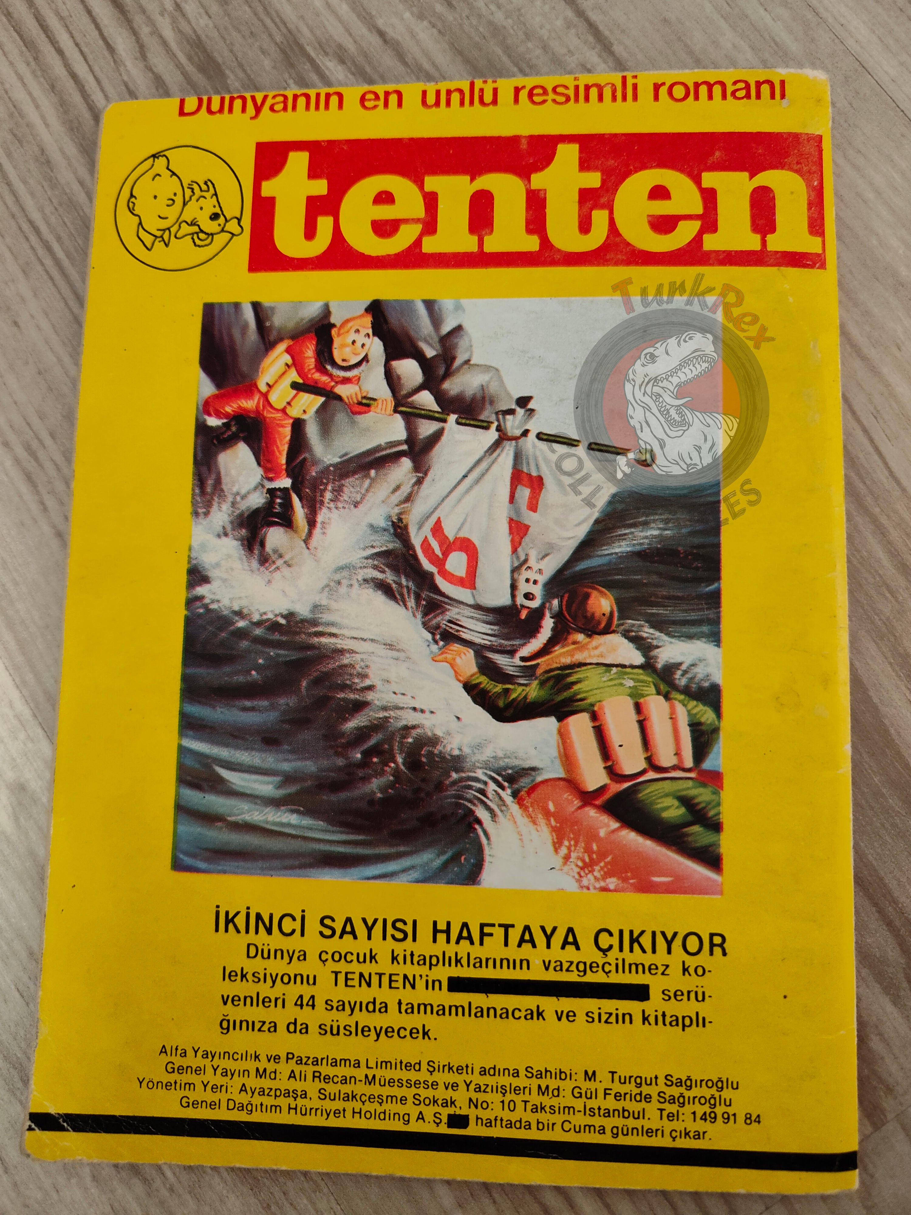 Tintin – Tintin in the Congo 1980s Turkish Edition Comic Turkey